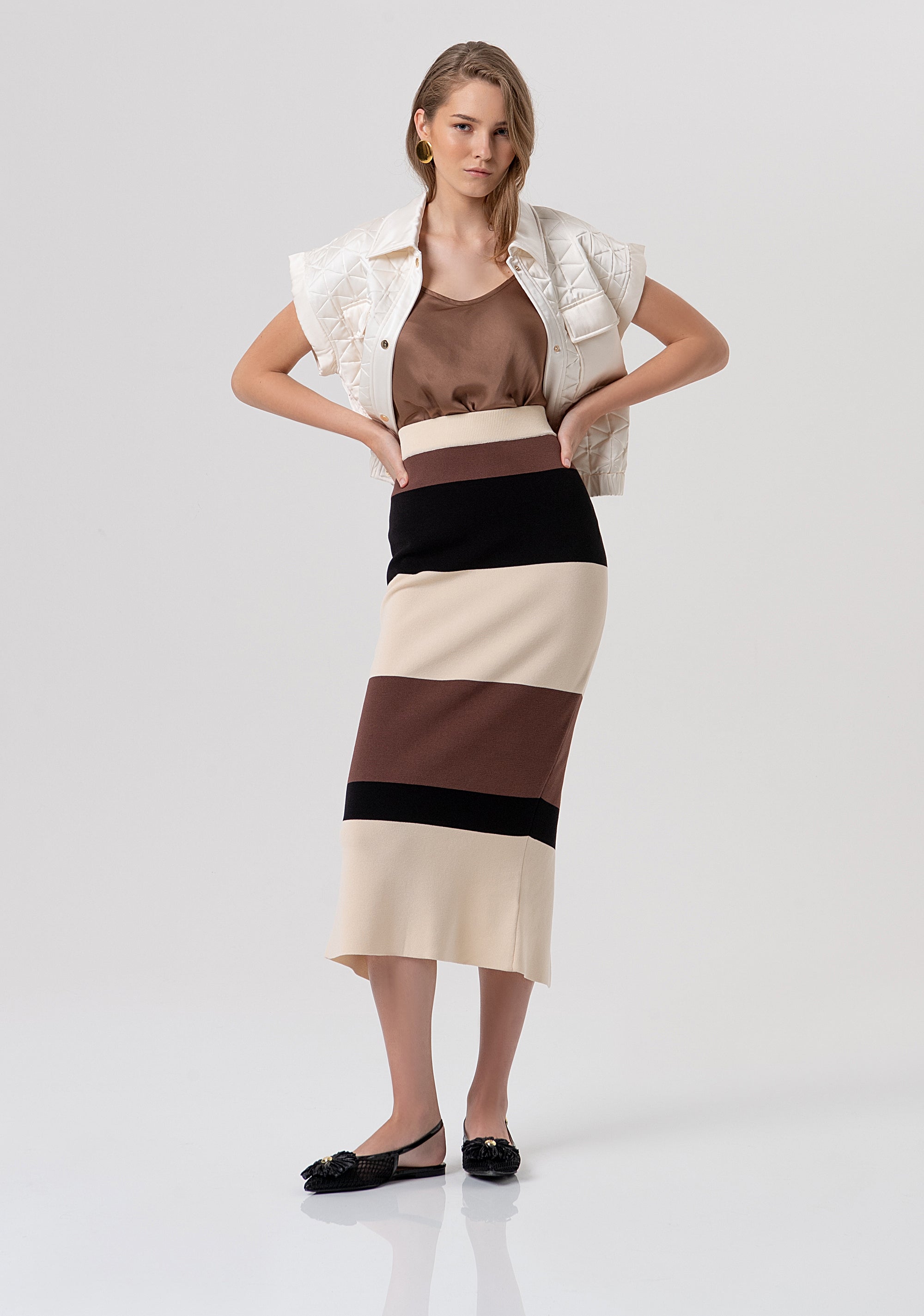 Tank top made in viscose satin Fracomina FR26ST2033W41301-M07-4