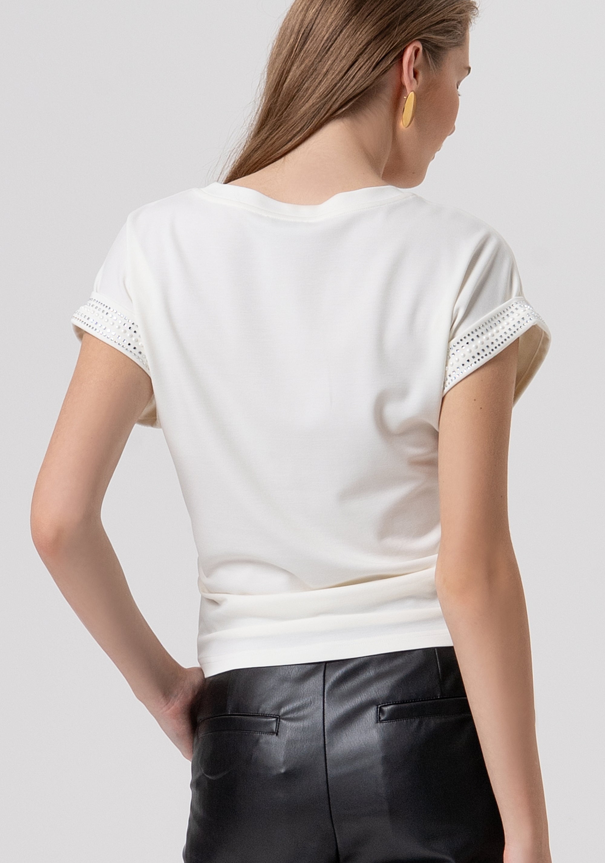 Top regular fit with shiny applications Fracomina FR26ST3017J49201-108-3