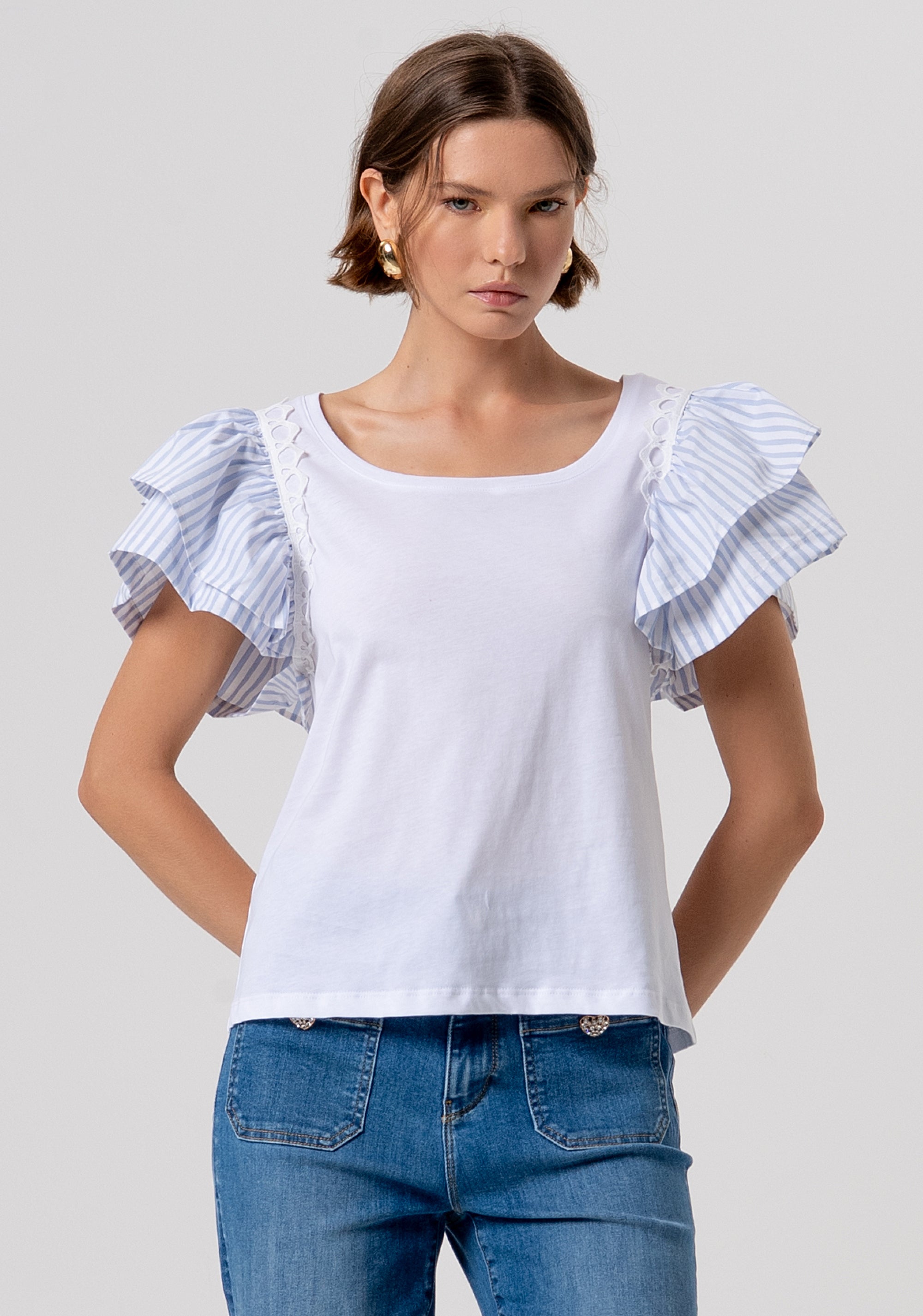 T-shirt regular fit made in jersey Fracomina FR26ST3036J40001-I24-1