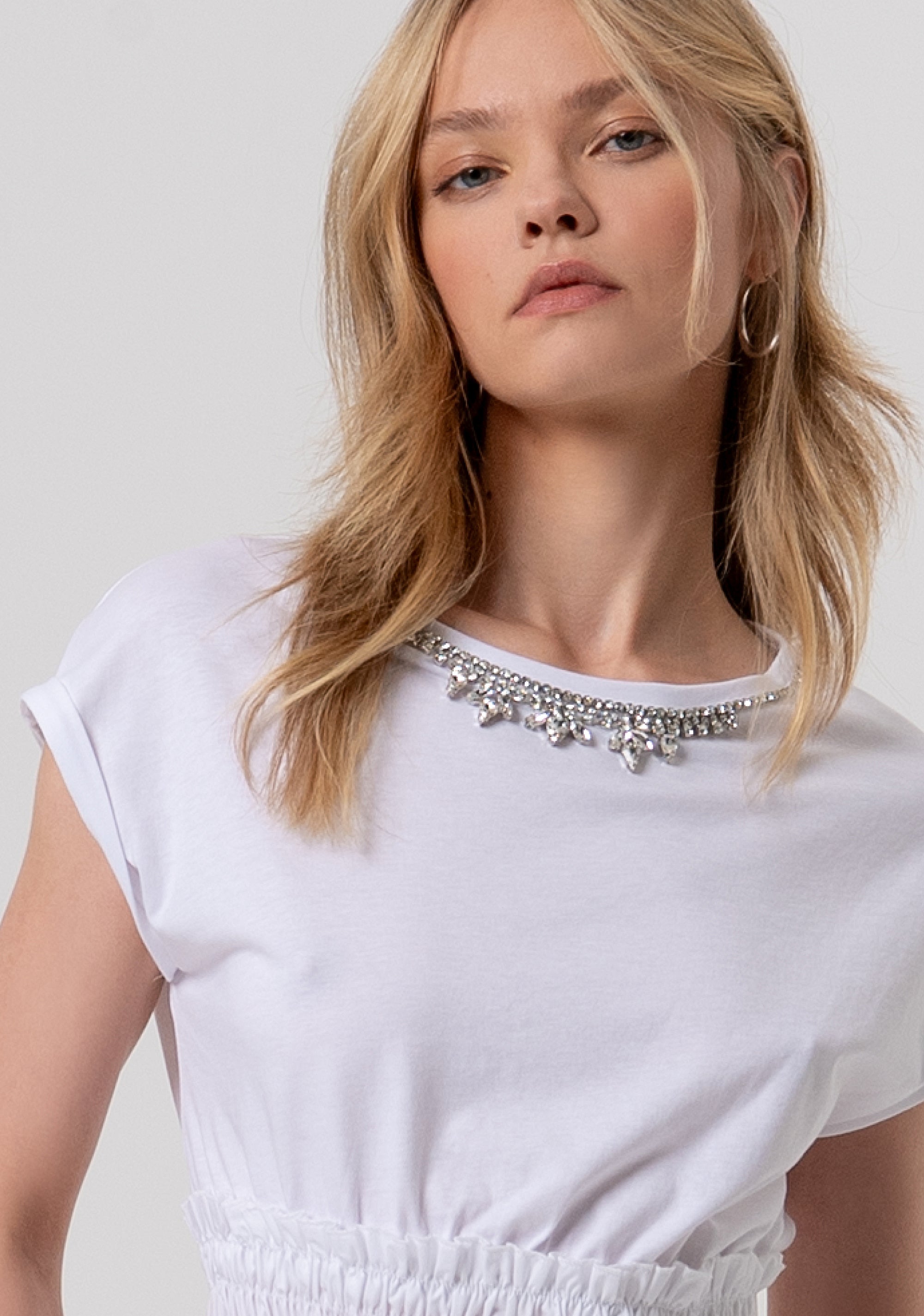 T.shirt cropped made in jersey Fracomina FR26ST3037J40001-278-2