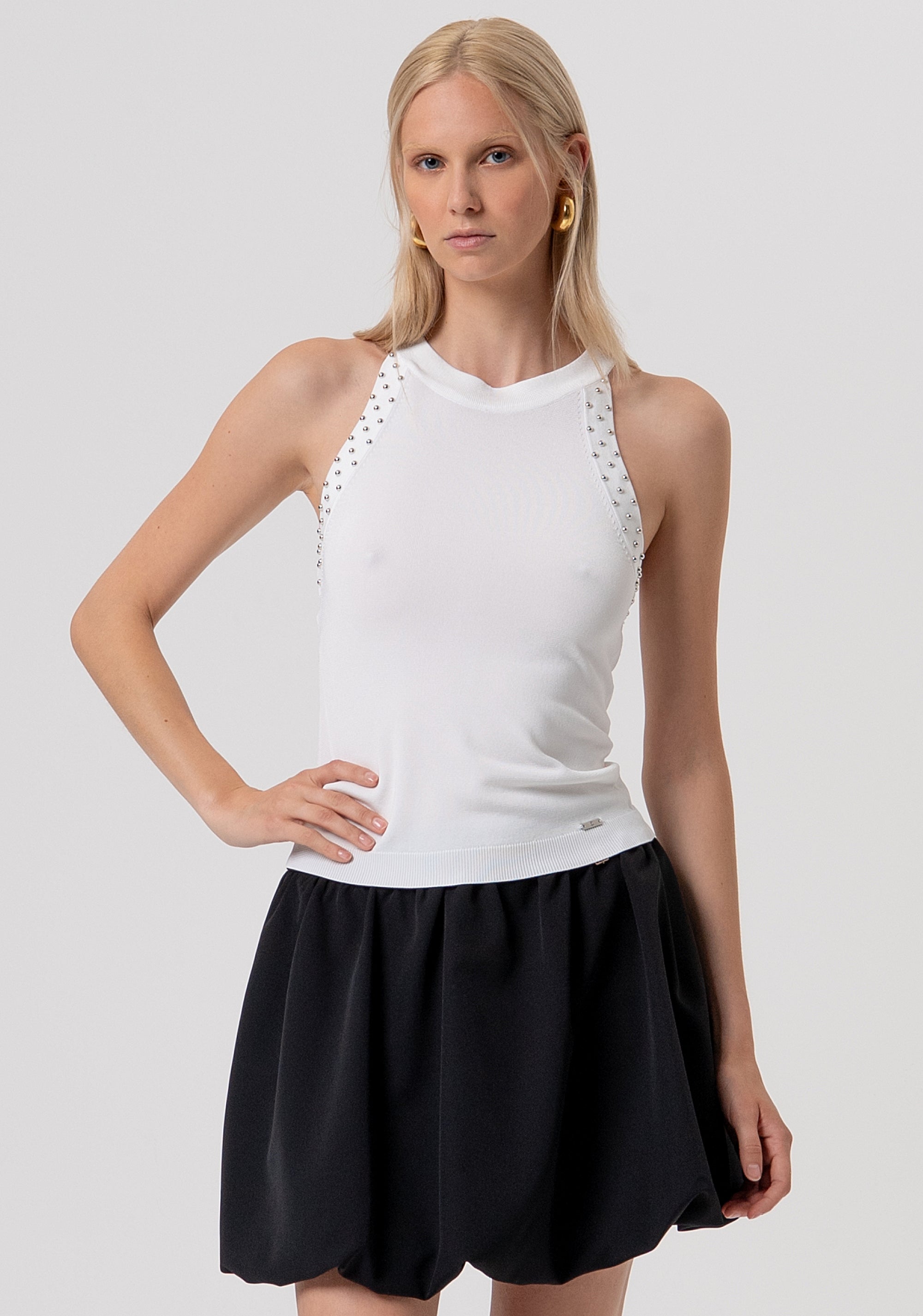 Knitted tank top slim fit Fracomina FR26ST4003K42101-108-1