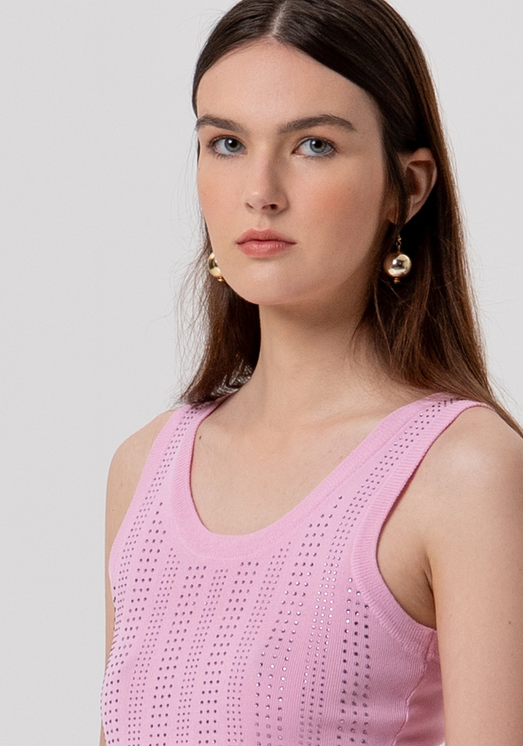 Knitted tank top slim fit Fracomina FR26ST4005K524R9-226-2