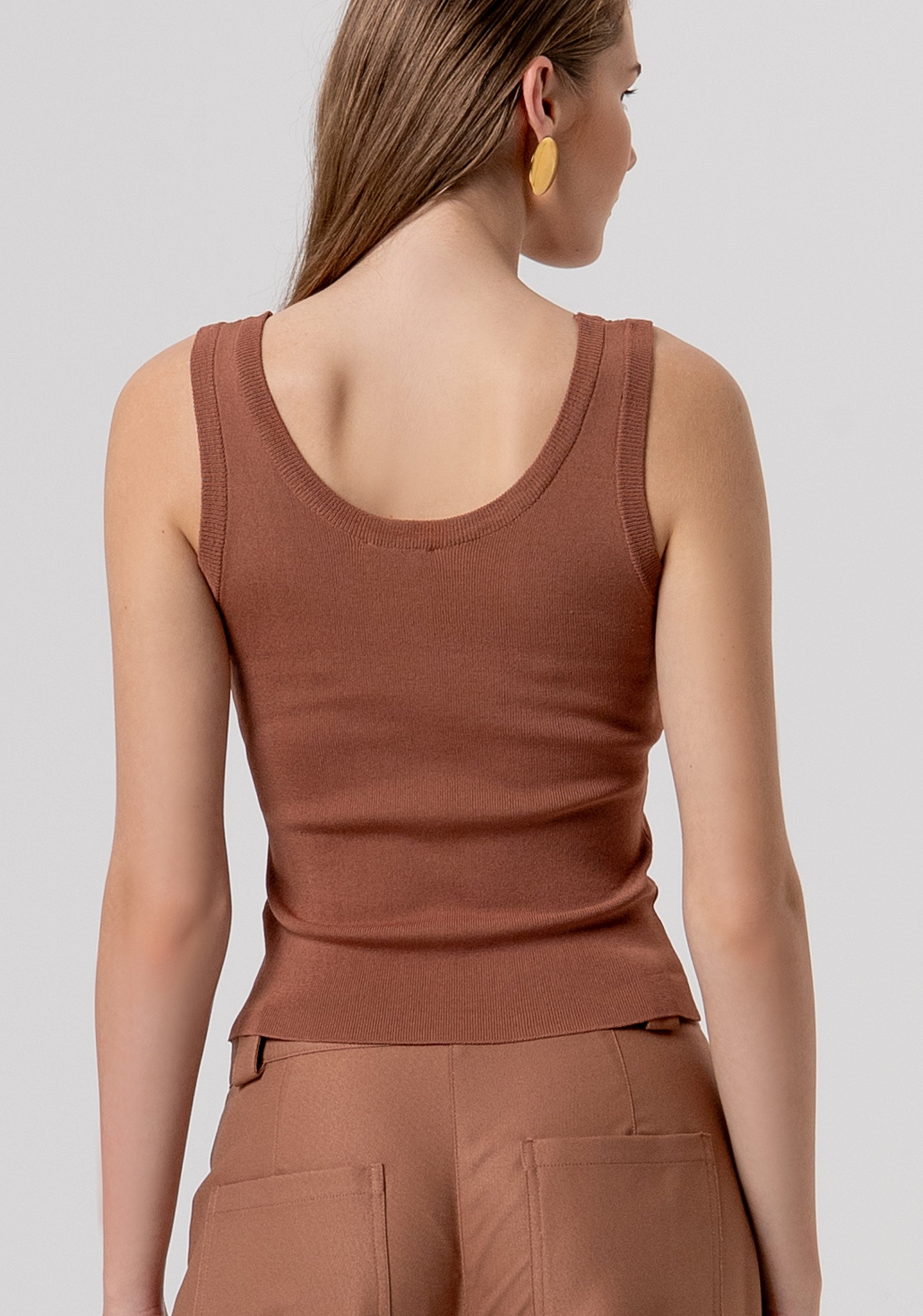 Knitted tank top slim fit Fracomina FR26ST4005K524R9-M07-3