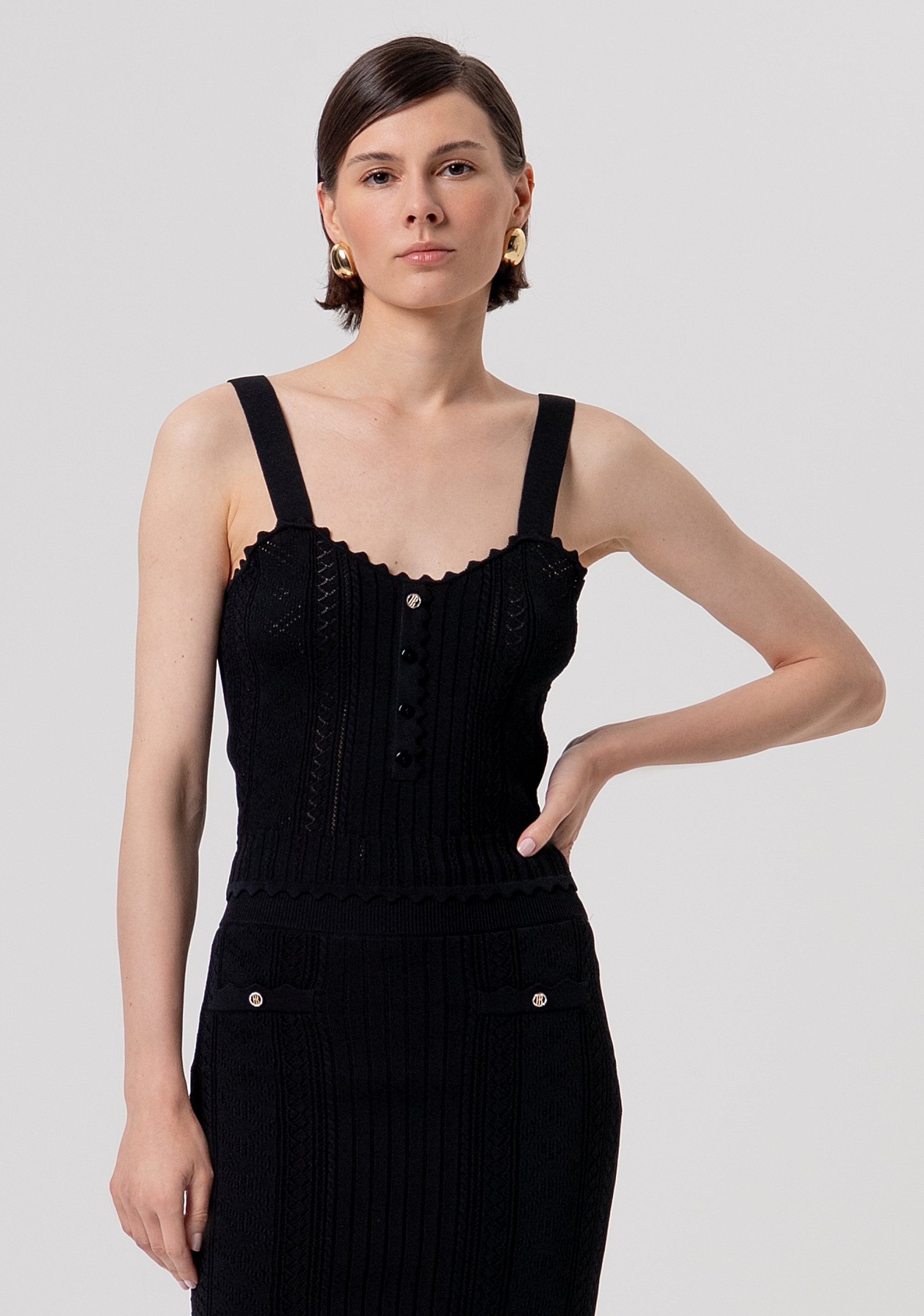 Knitted tank top slim fit Fracomina FR26ST4007K41601-053-1