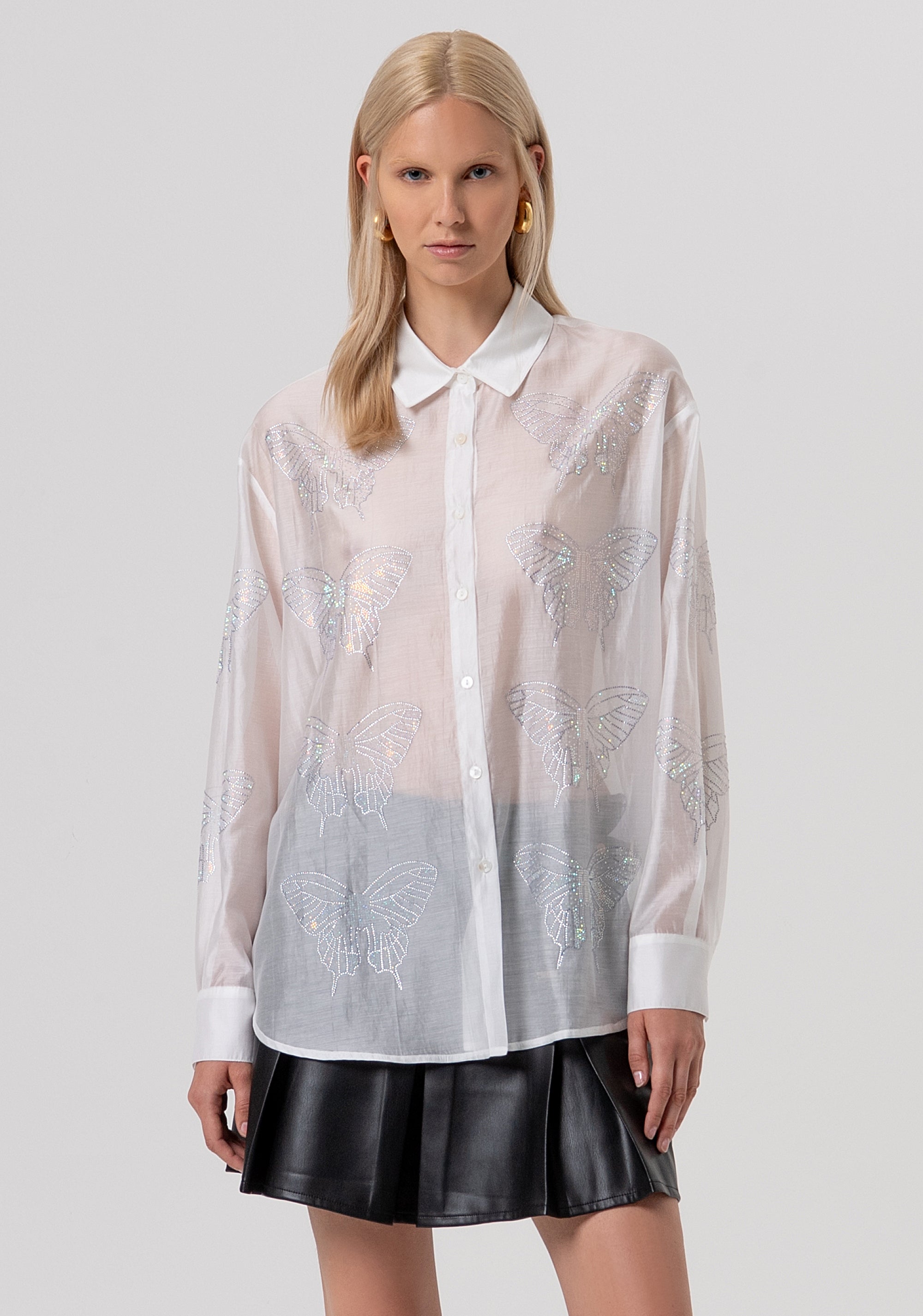 Shirt regular fit made in tencel organza Fracomina FR26ST6022W83401-108-1