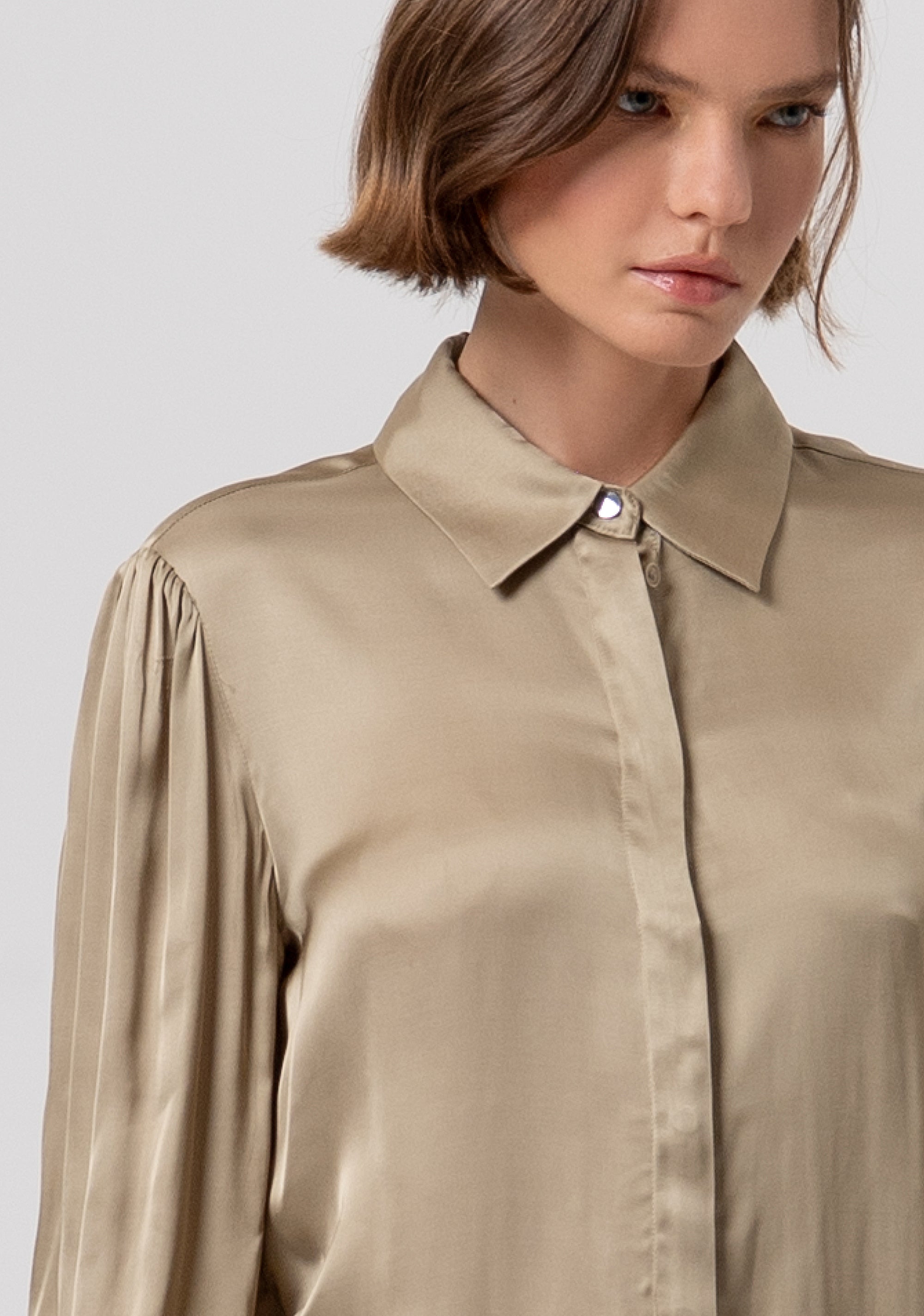 Shirt regular fit made in satin with silk Fracomina FR26ST6024W58401-208-2