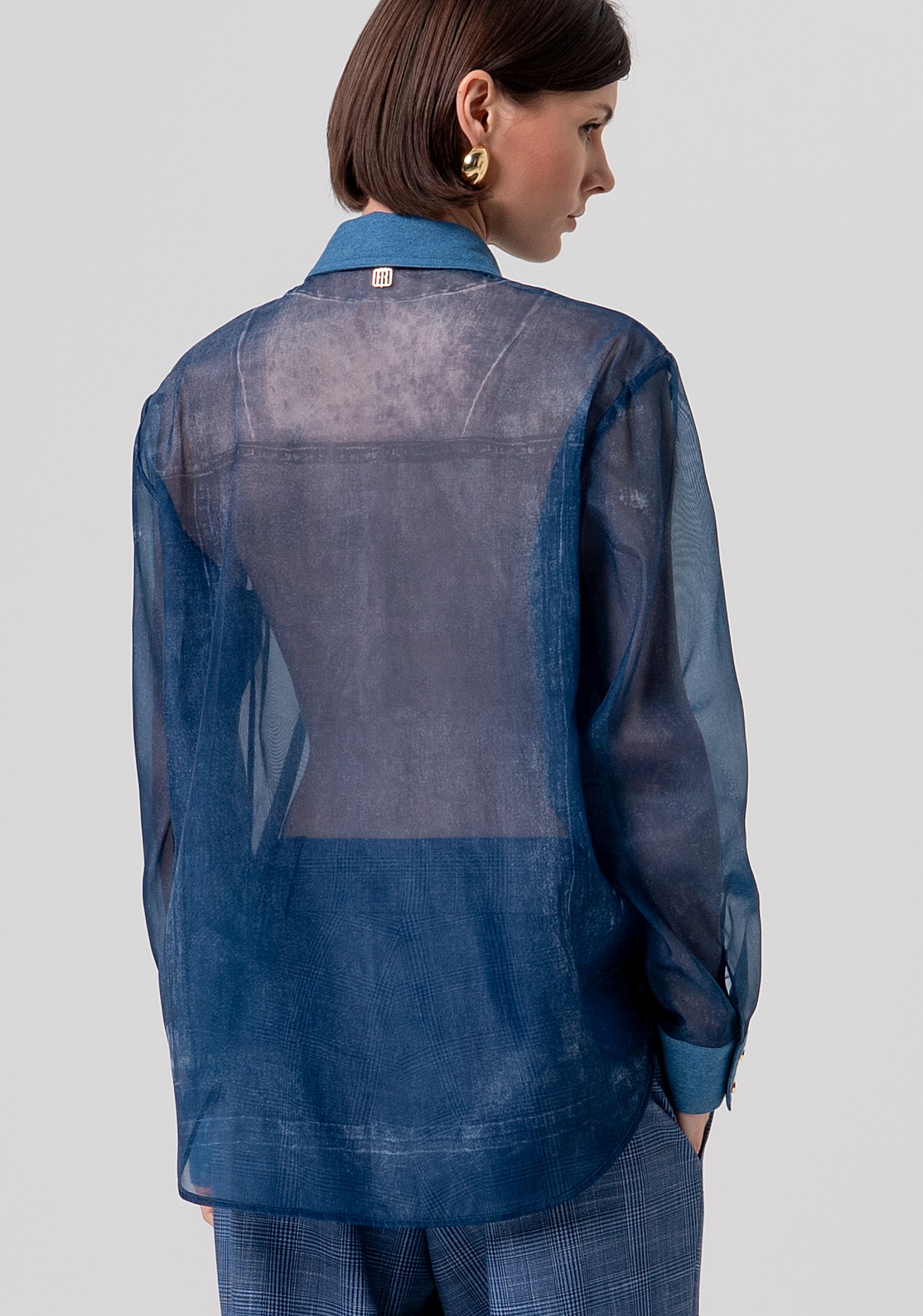 Shirt regular fit made in printed organza Fracomina FR26ST6032W421R8-166-3