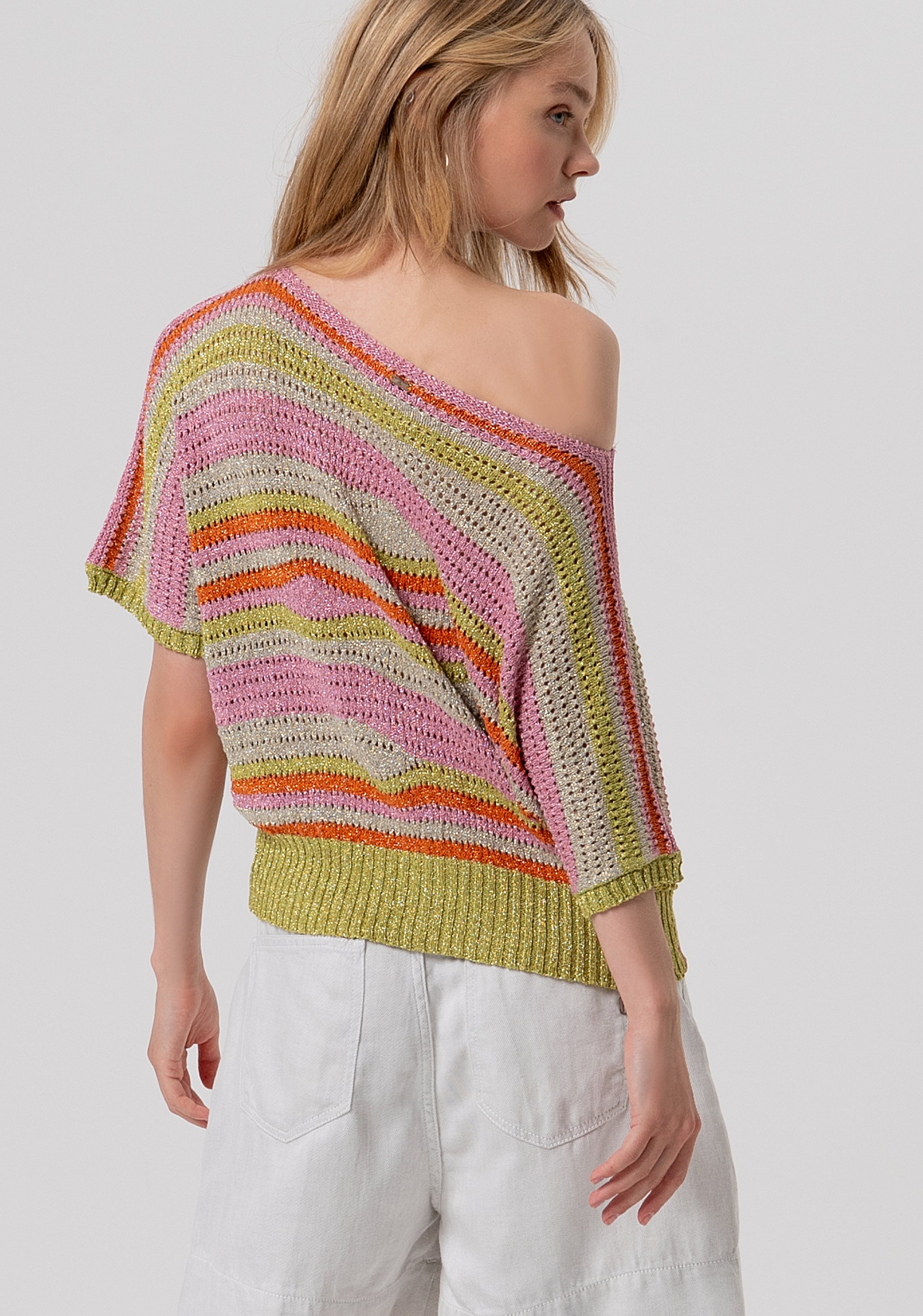 Knitwear over fit multicolor Fracomina FR26ST7025K432Q7-210-3