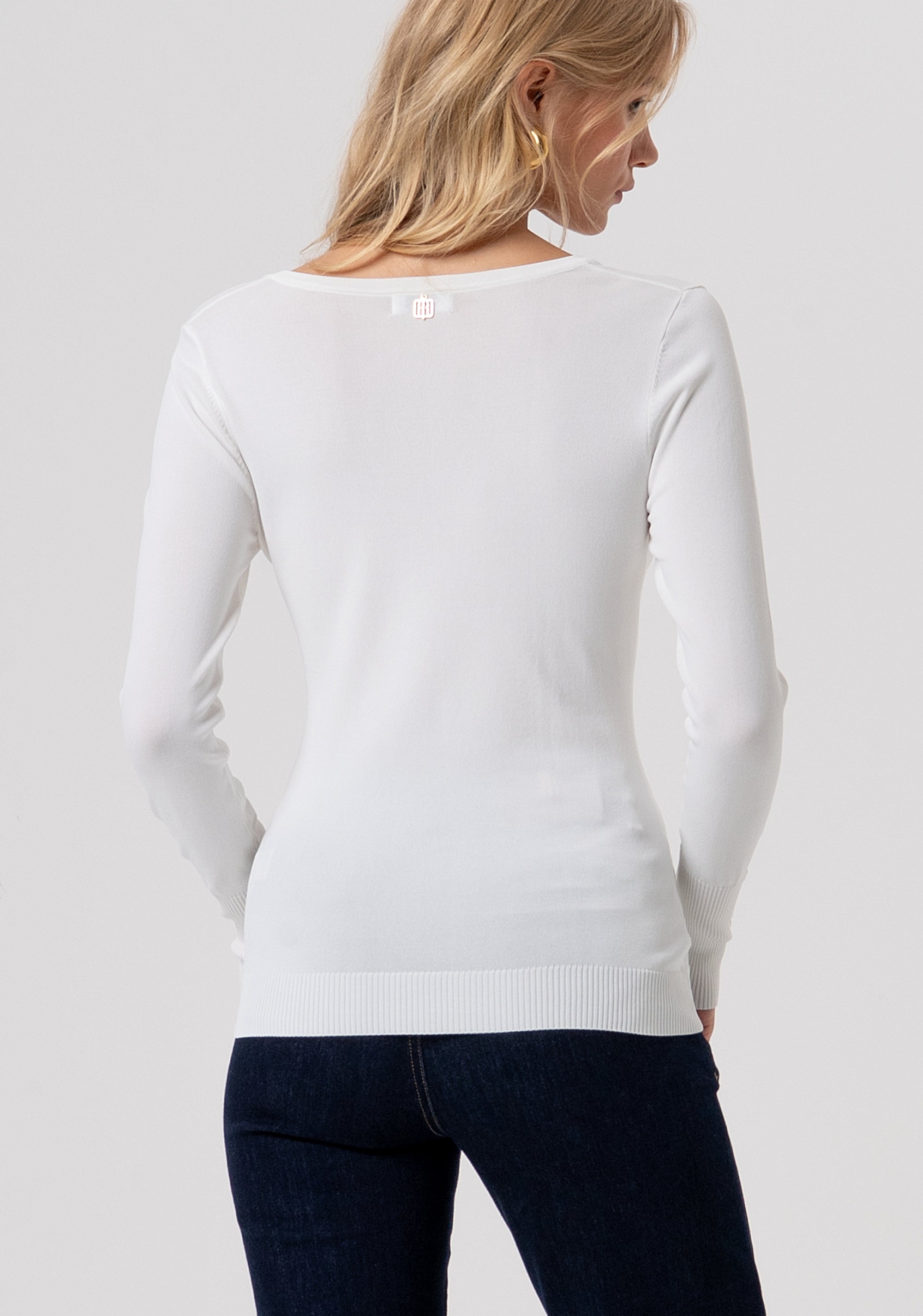 Knitwear slim fit with V-neck drop Fracomina FR26ST7026K52401-108-3