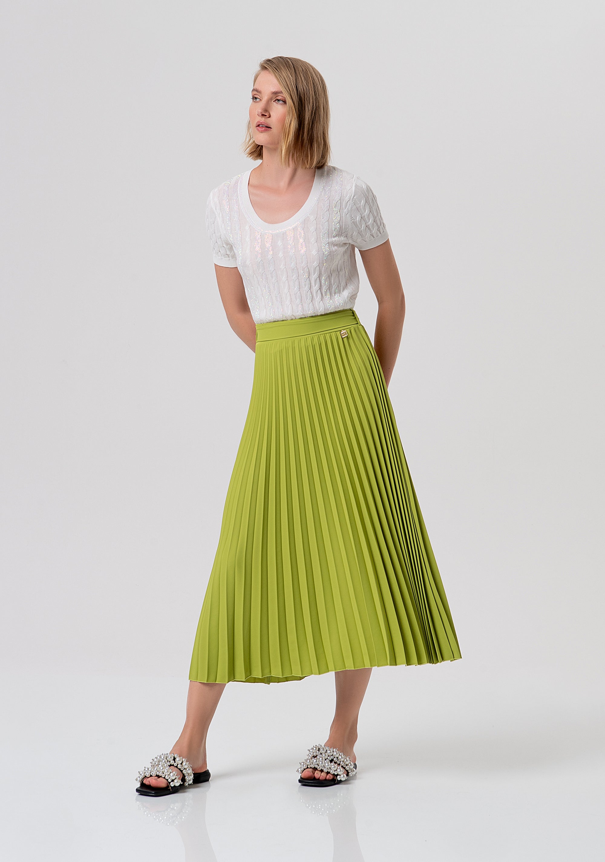 Knitwear regular fit with plaits Fracomina FR26ST7031K547R9-108-4