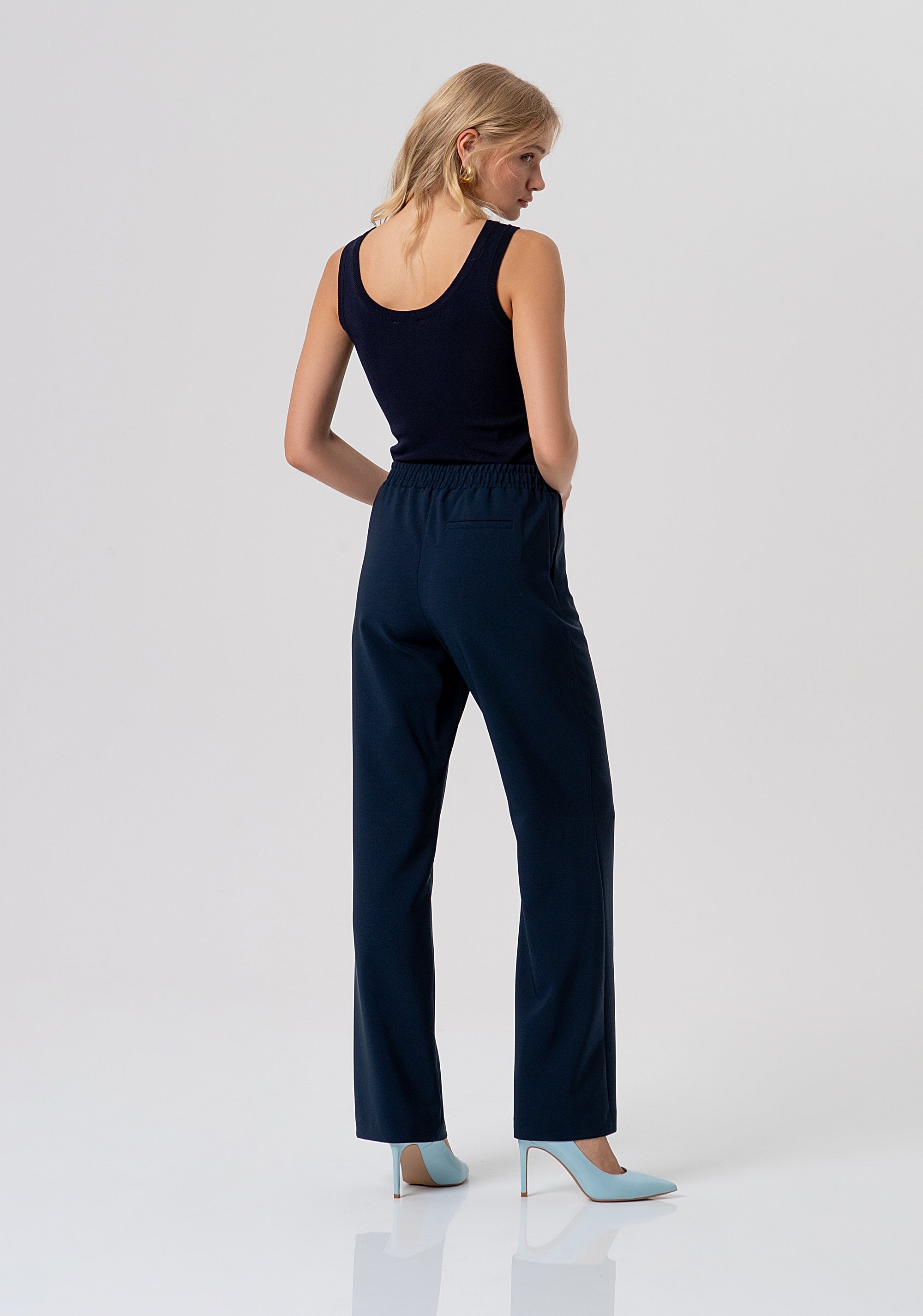 Pant regular fit with coulisse at the waist Fracomina FR26SV2001W42901-117-3