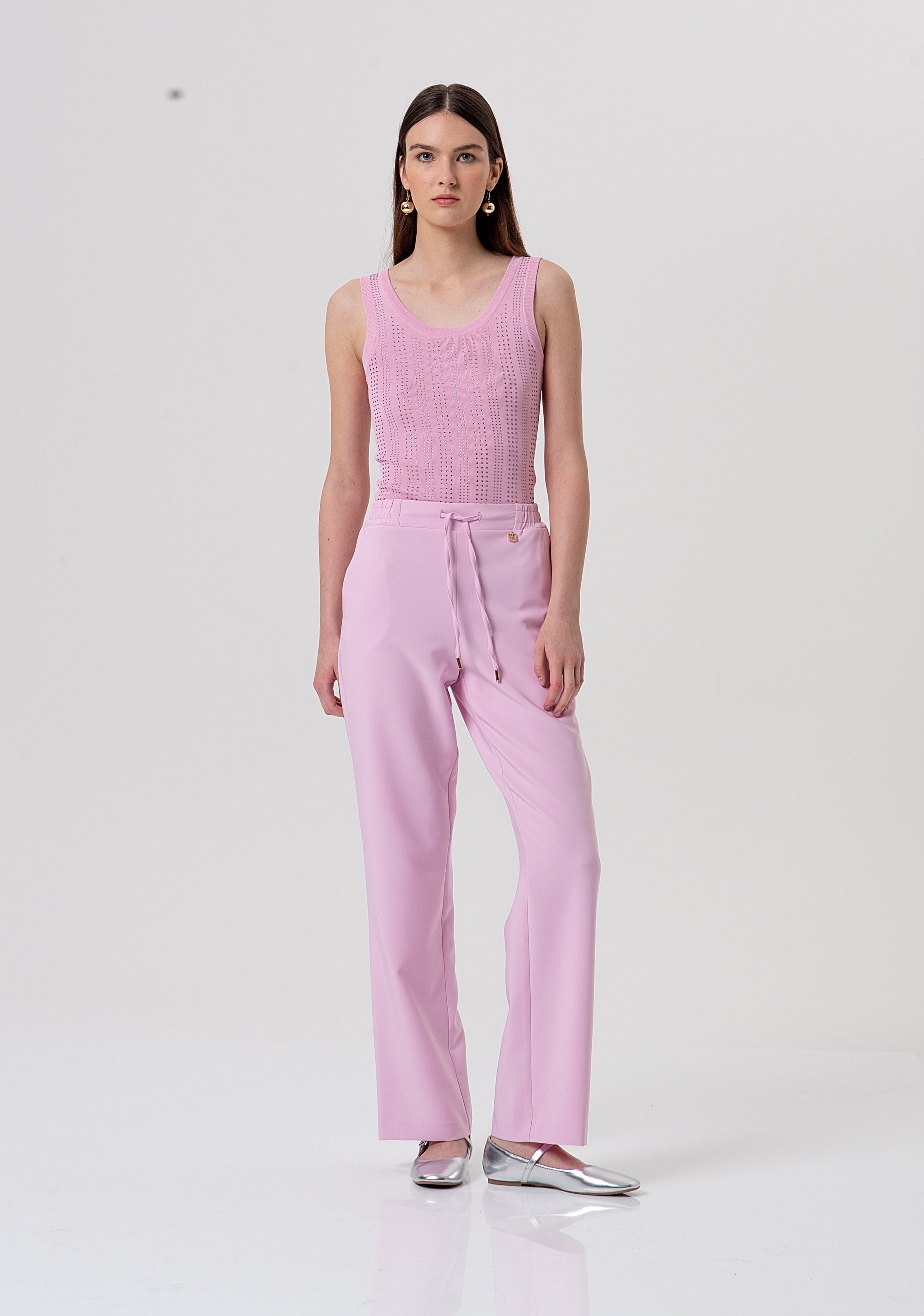Pant regular fit with coulisse at the waist Fracomina FR26SV2001W42901-226