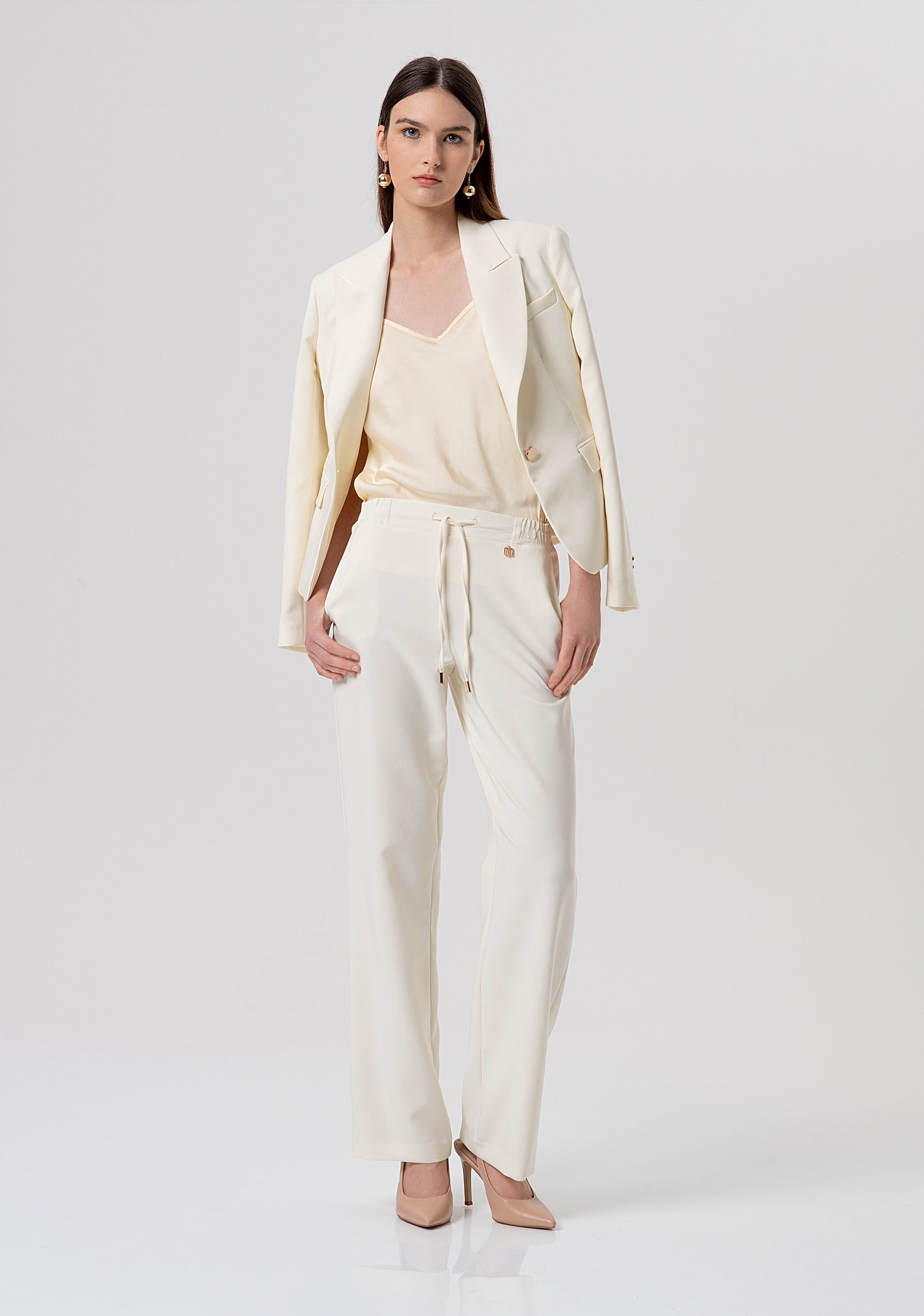 Pant regular fit with coulisse at the waist Fracomina FR26SV2001W42901-B59-4