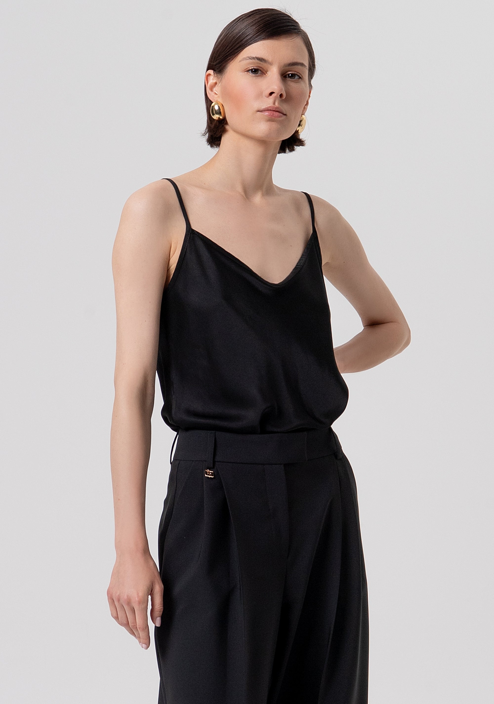 FLARE PALAZZO PANTS BLACK Fracomina FR26SV3001W42901-053-2