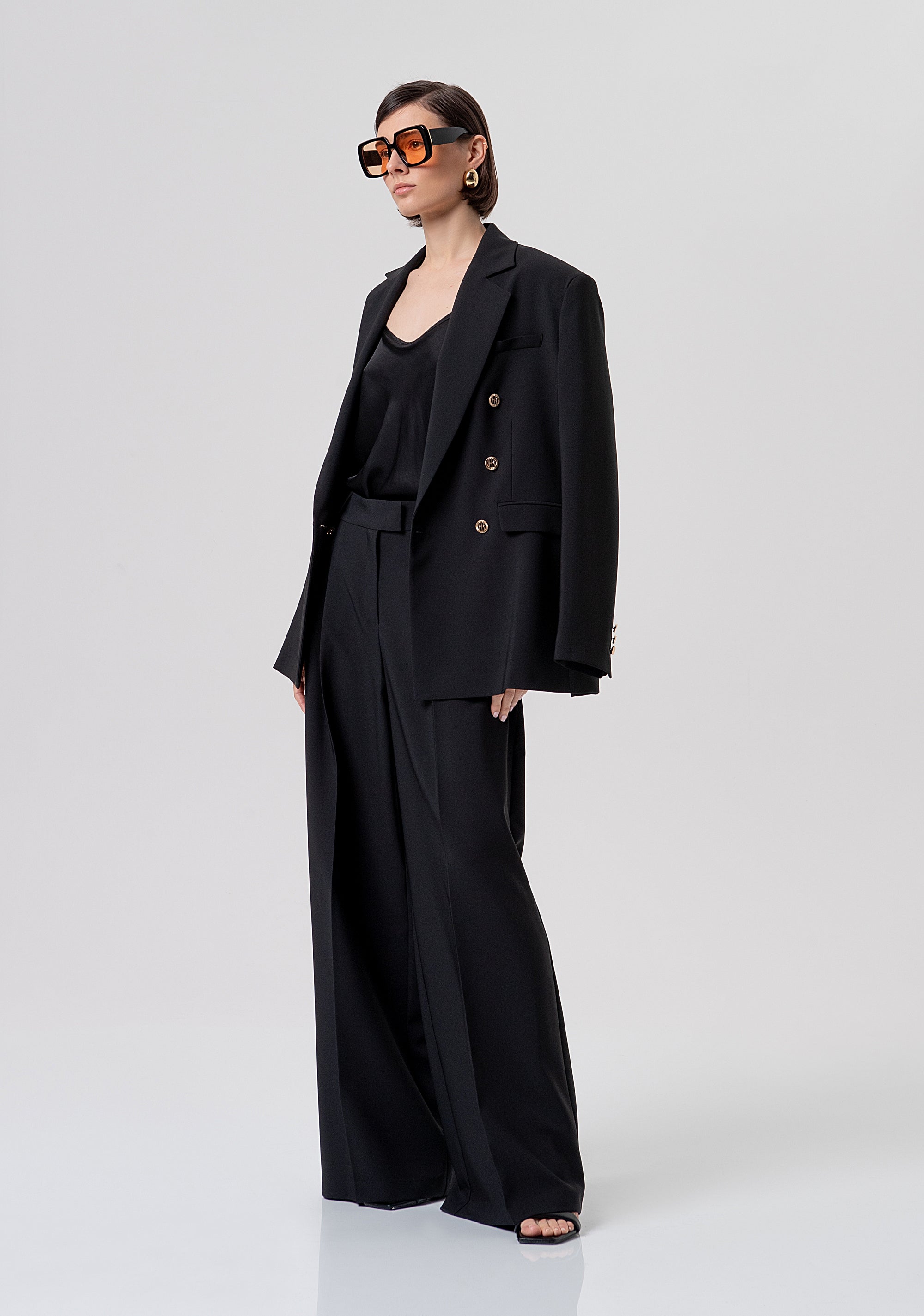 FLARE PALAZZO PANTS BLACK Fracomina FR26SV3001W42901-053-4