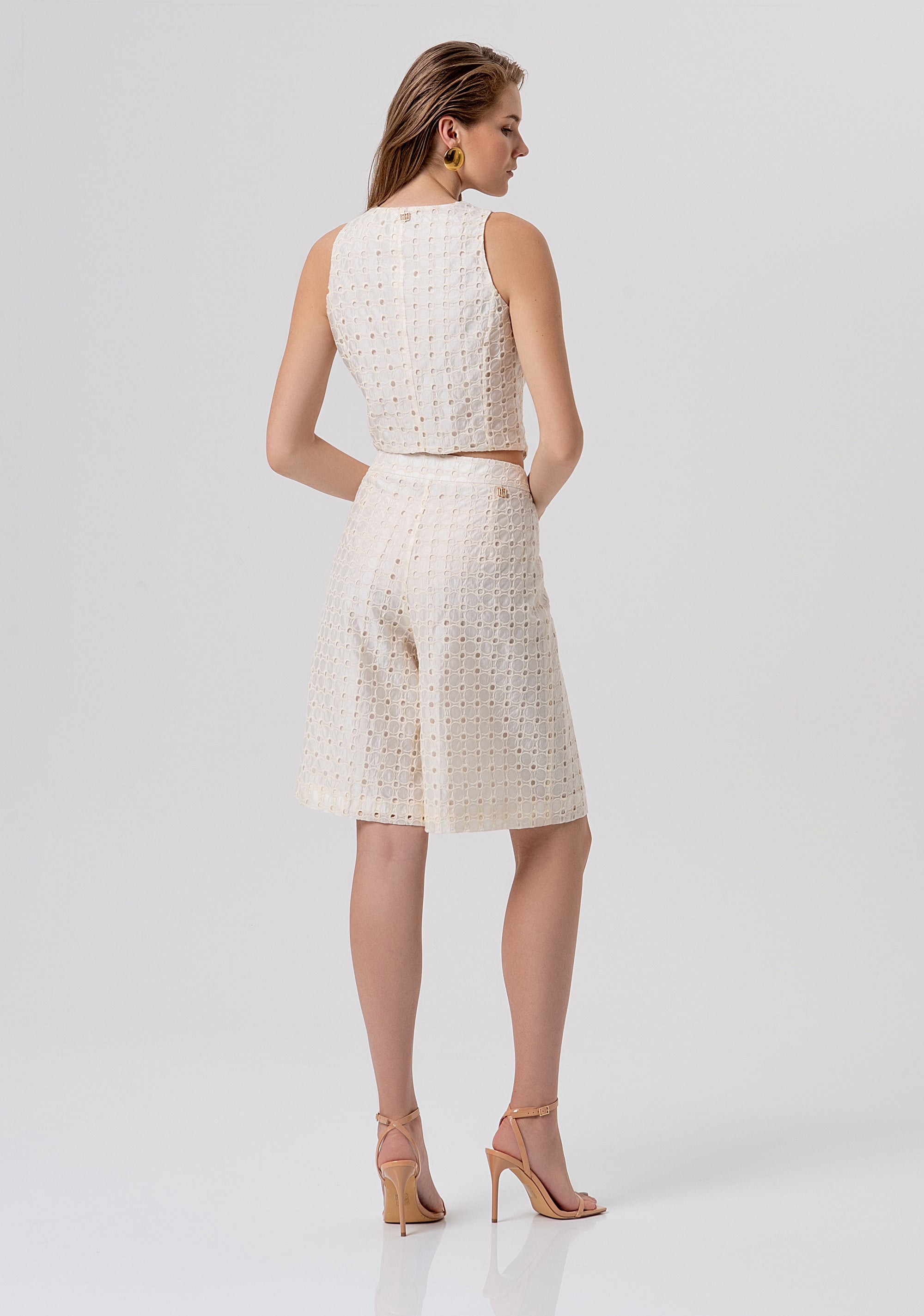 Bermuda flare made in lace Fracomina FR26SV6013W824R1-B59-3