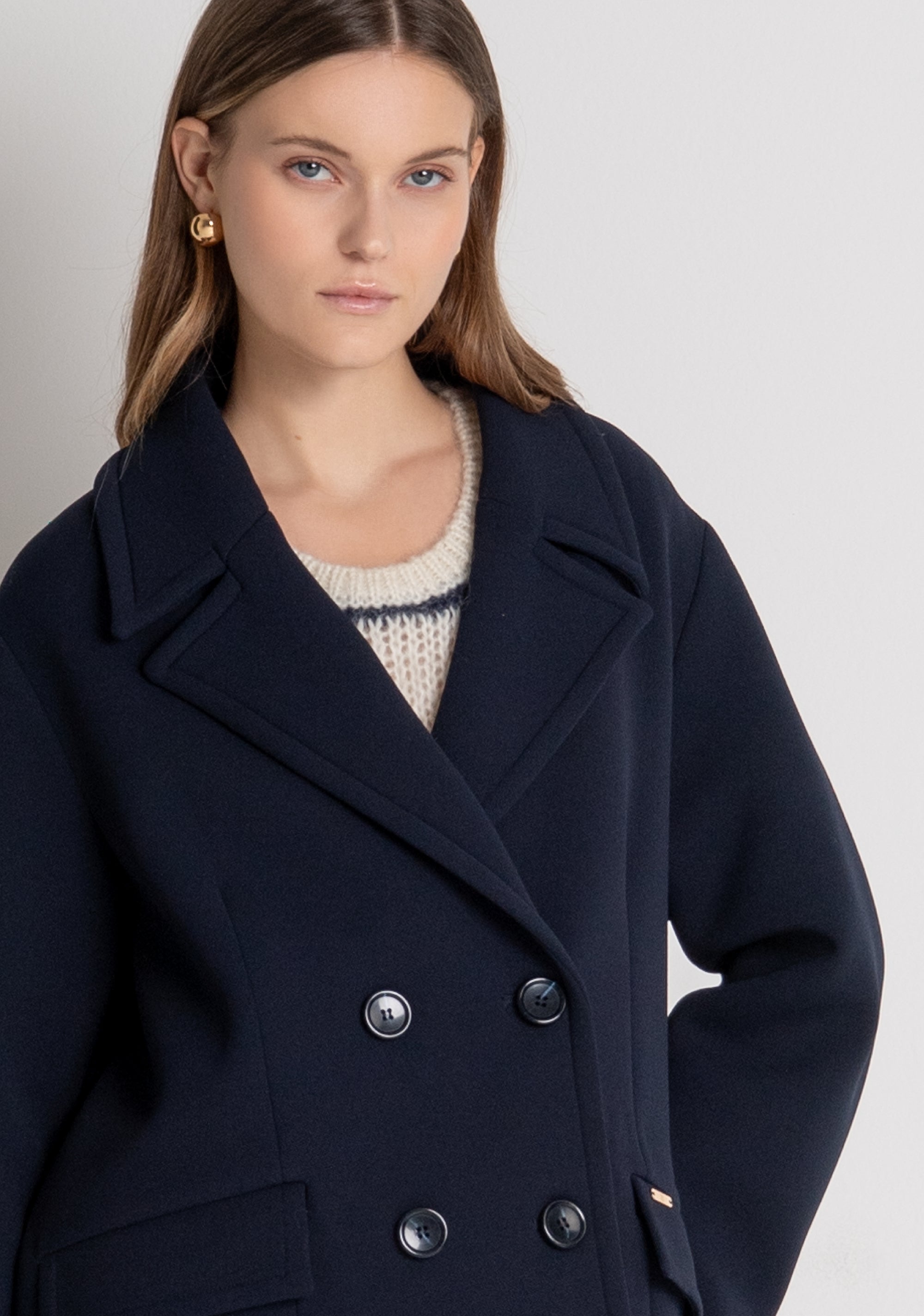 Coat regular fit double breasted Fracomina FR26WC1010W47701-117-3