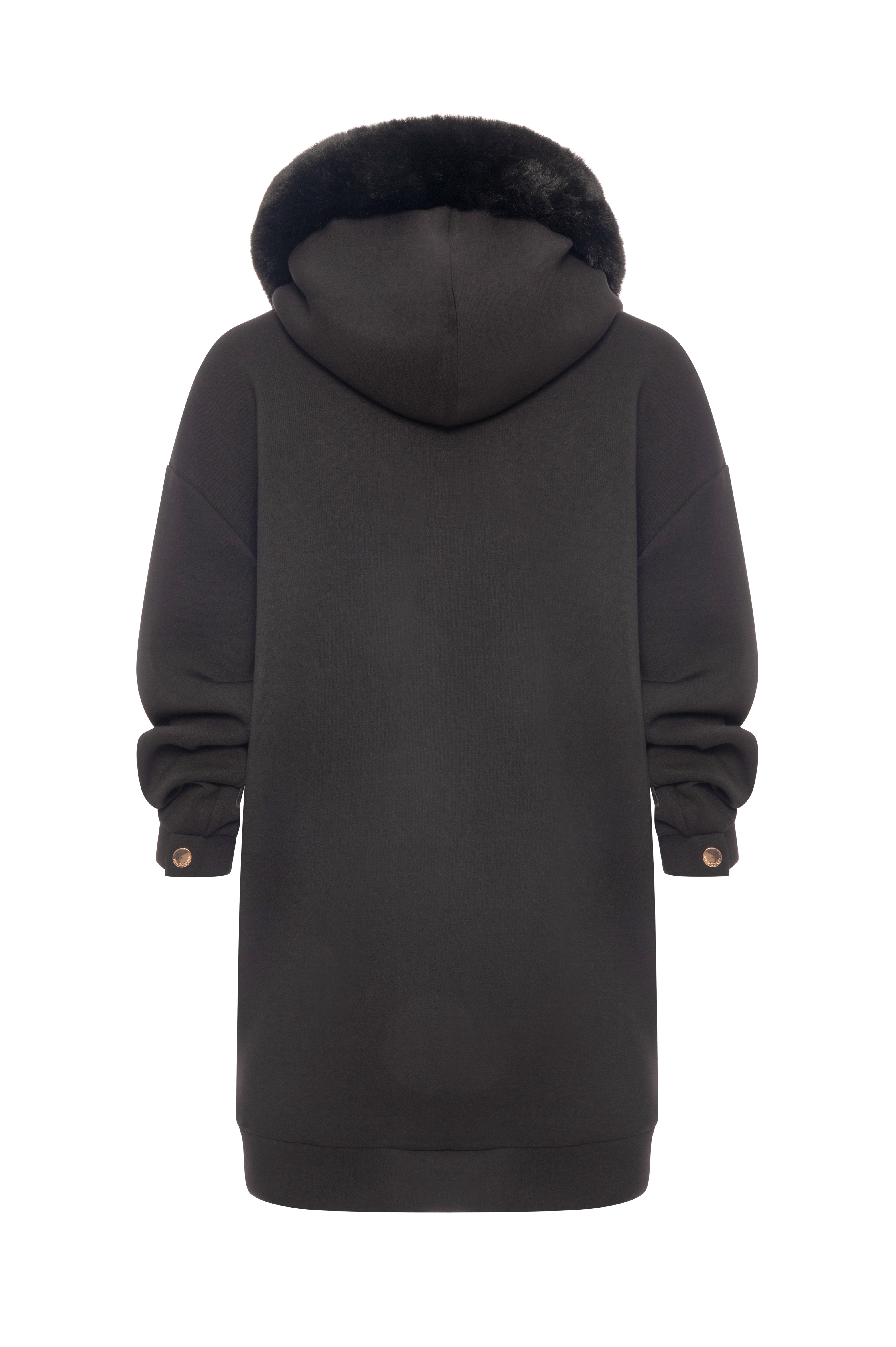 Long sweater regular fit with hood Fracomina FR26WC2001F41601-K01-2