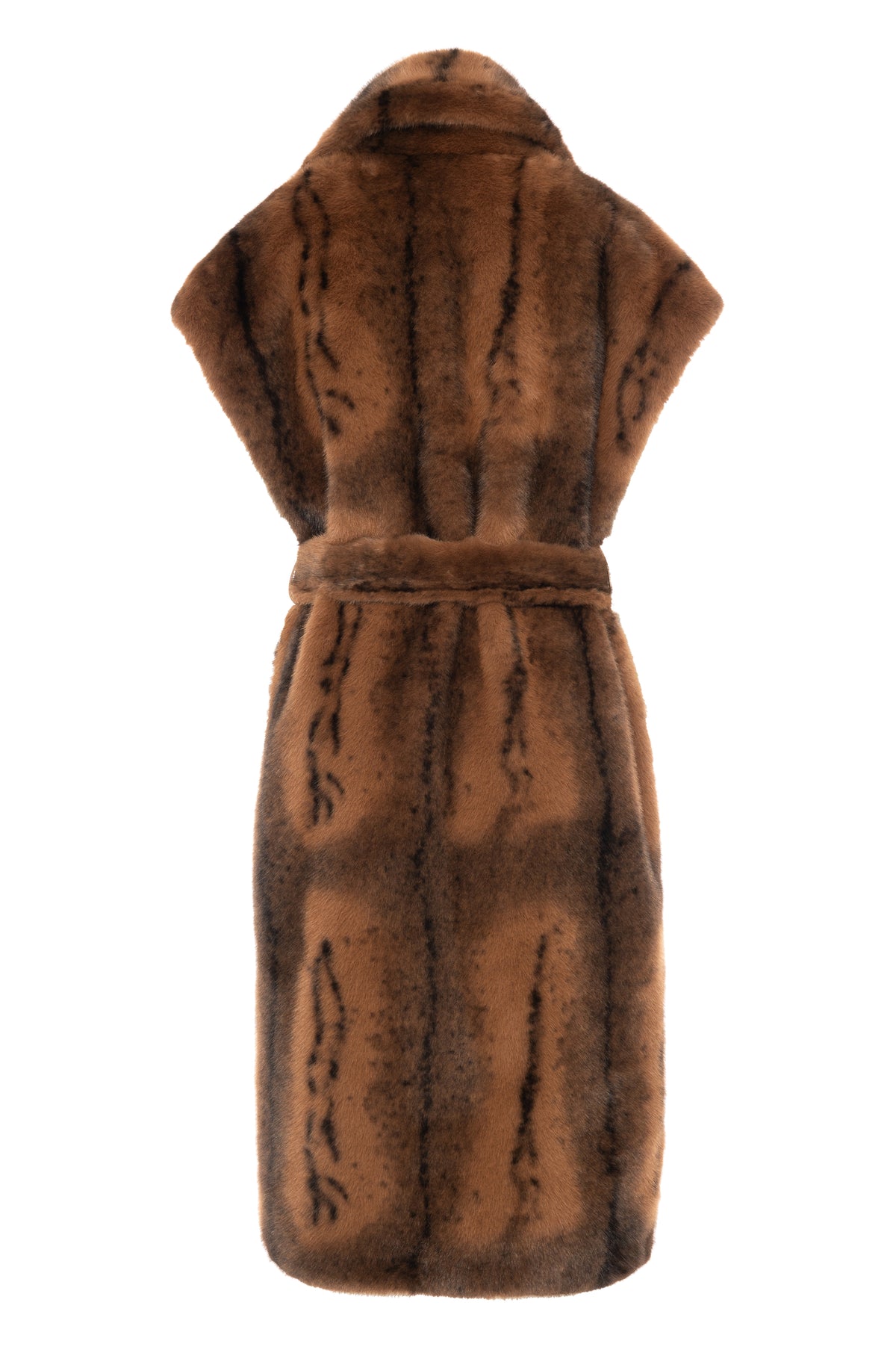 Long sleeveless jacket made in fake fur Fracomina FR26WC4009O44501-KF9-2
