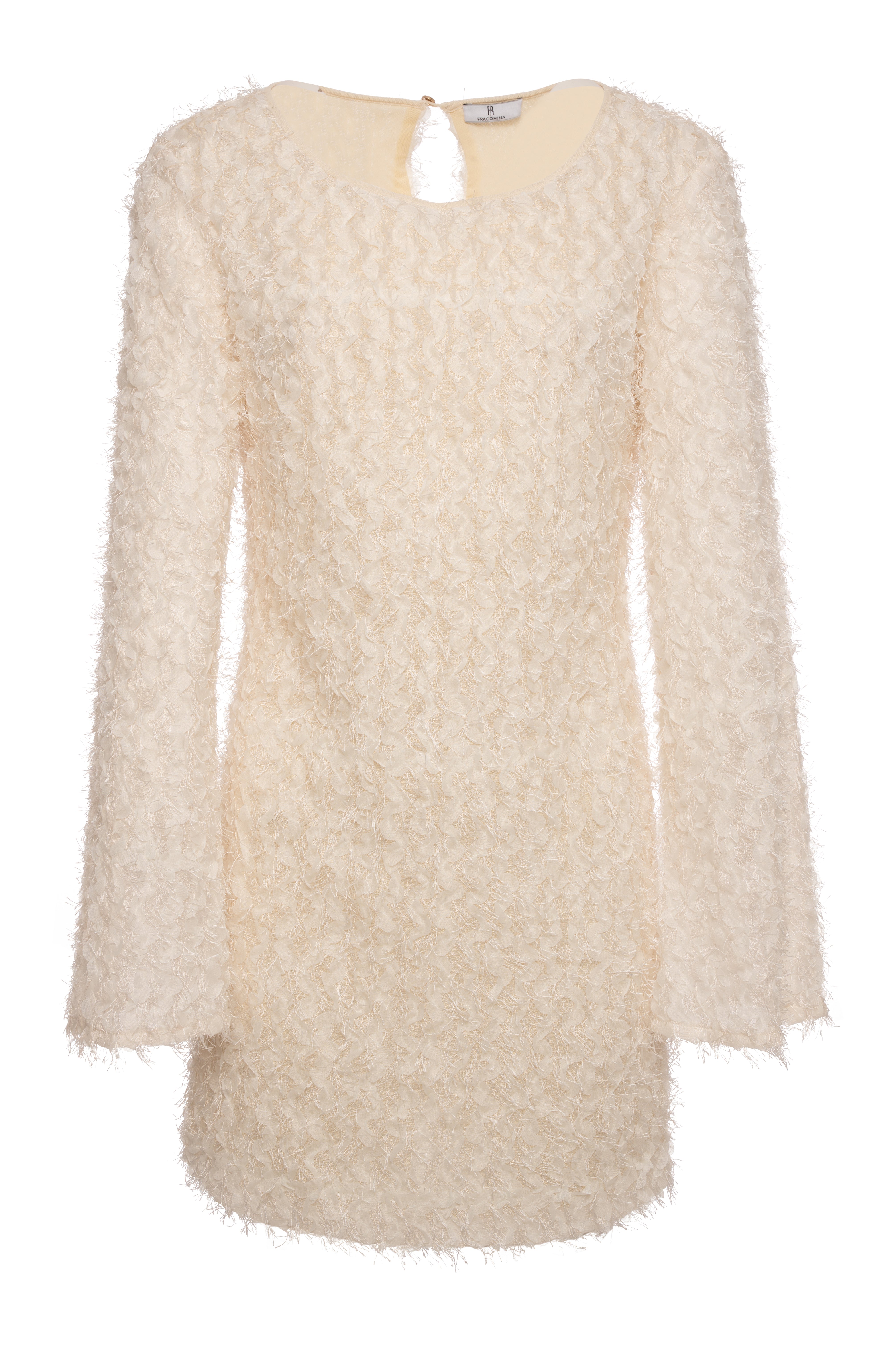 Mini dress A-shape made in fil coupè fabric Fracomina FR26WD1016J49501-K17-1