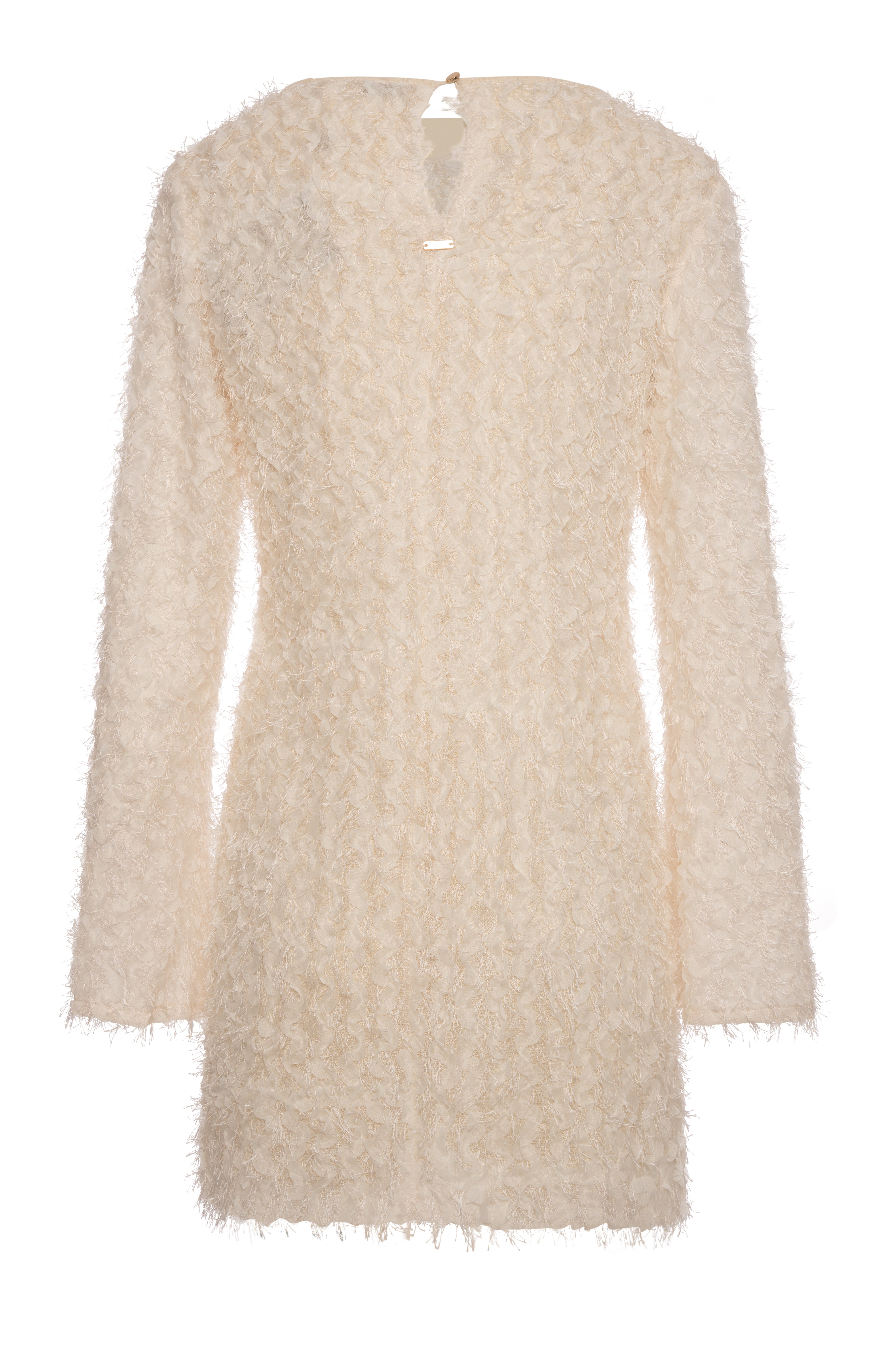 Mini dress A-shape made in fil coupè fabric Fracomina FR26WD1016J49501-K17-2