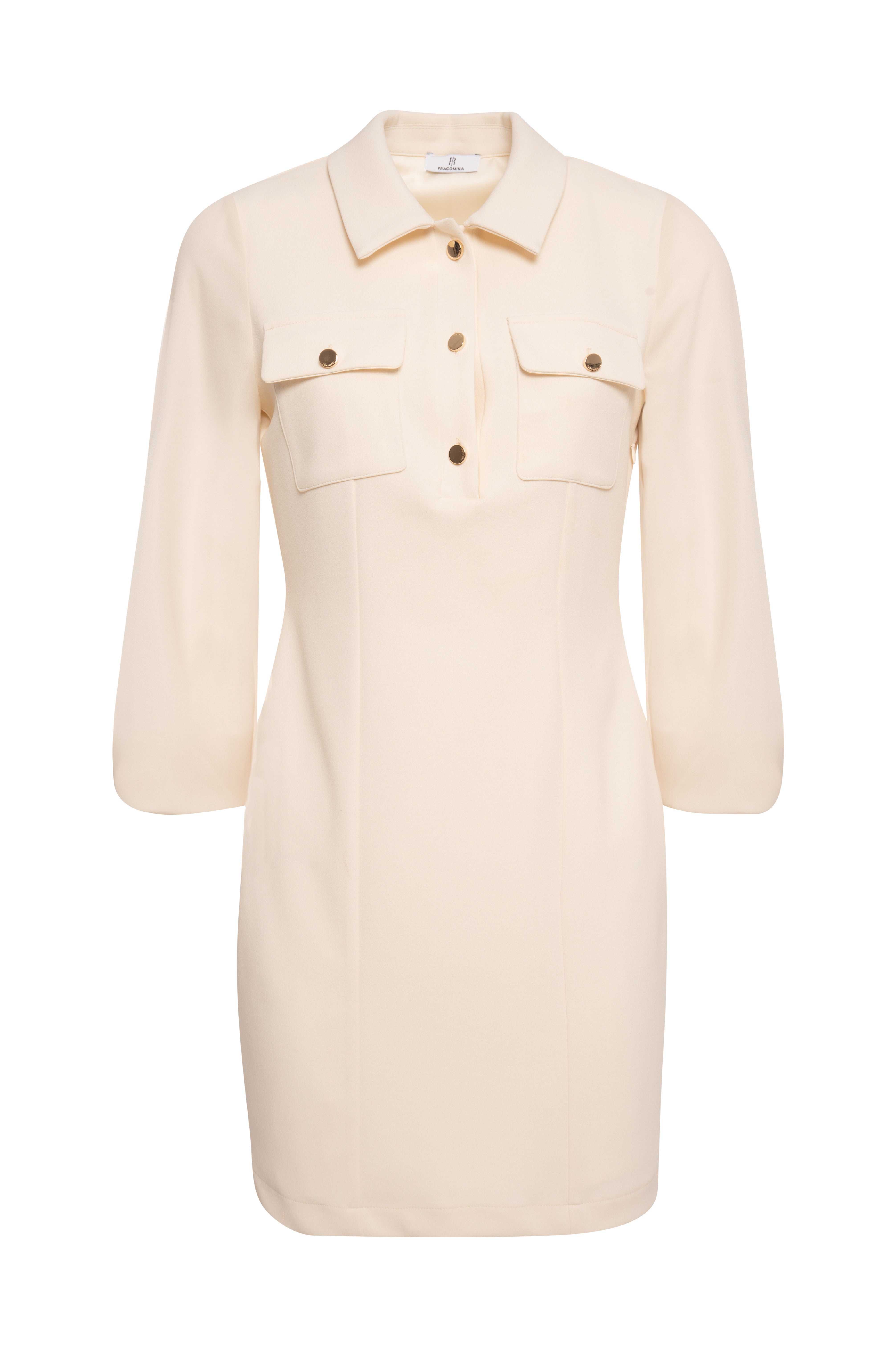 Mini dress slim fit with polo style collar neck Fracomina FR26WD1020J47501-K17-1
