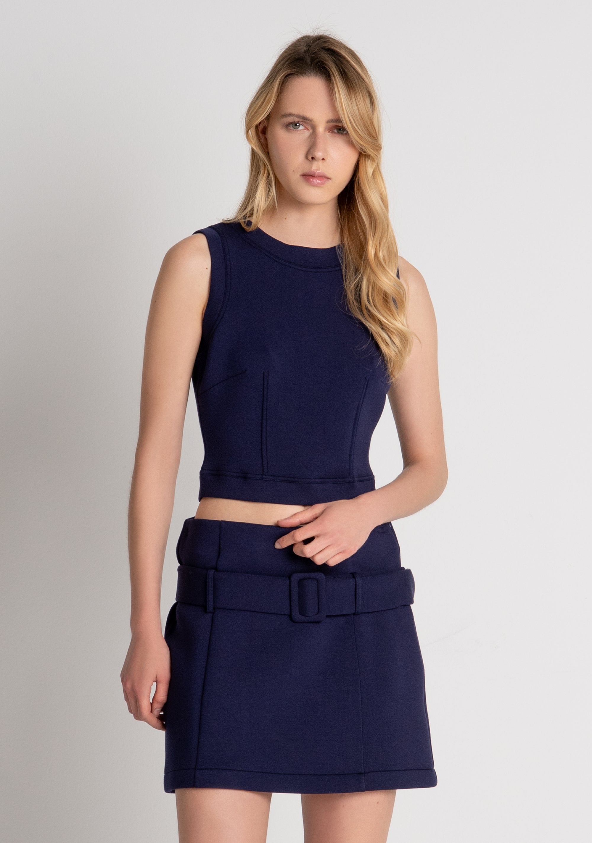 Mini skirt slim fit made in stretch fabric Fracomina FR26WG1005F41601-117-2
