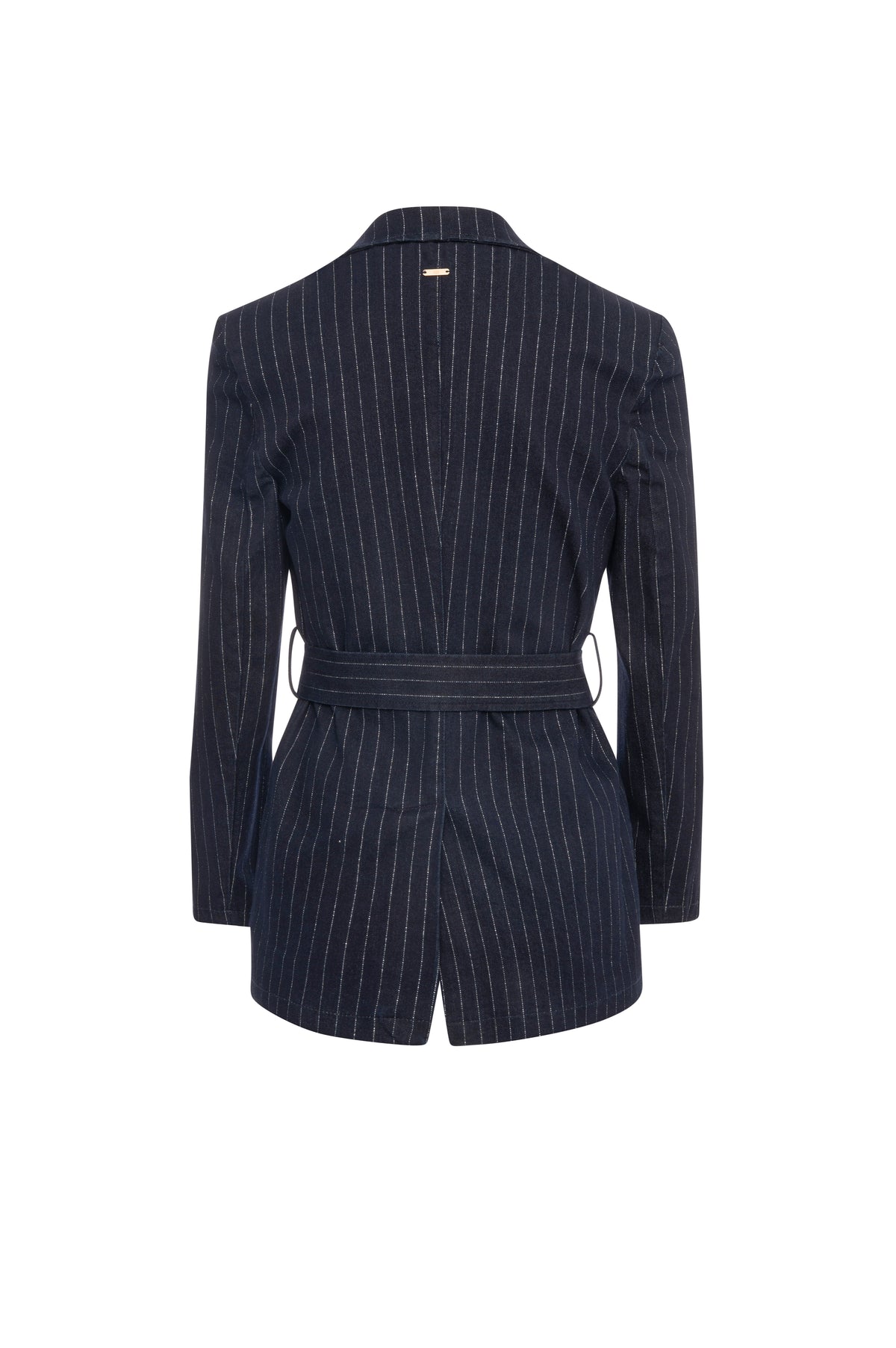 Blazer jacket regular fit made in pinstriped denim Fracomina FR26WJ4013D407D4-K60-2