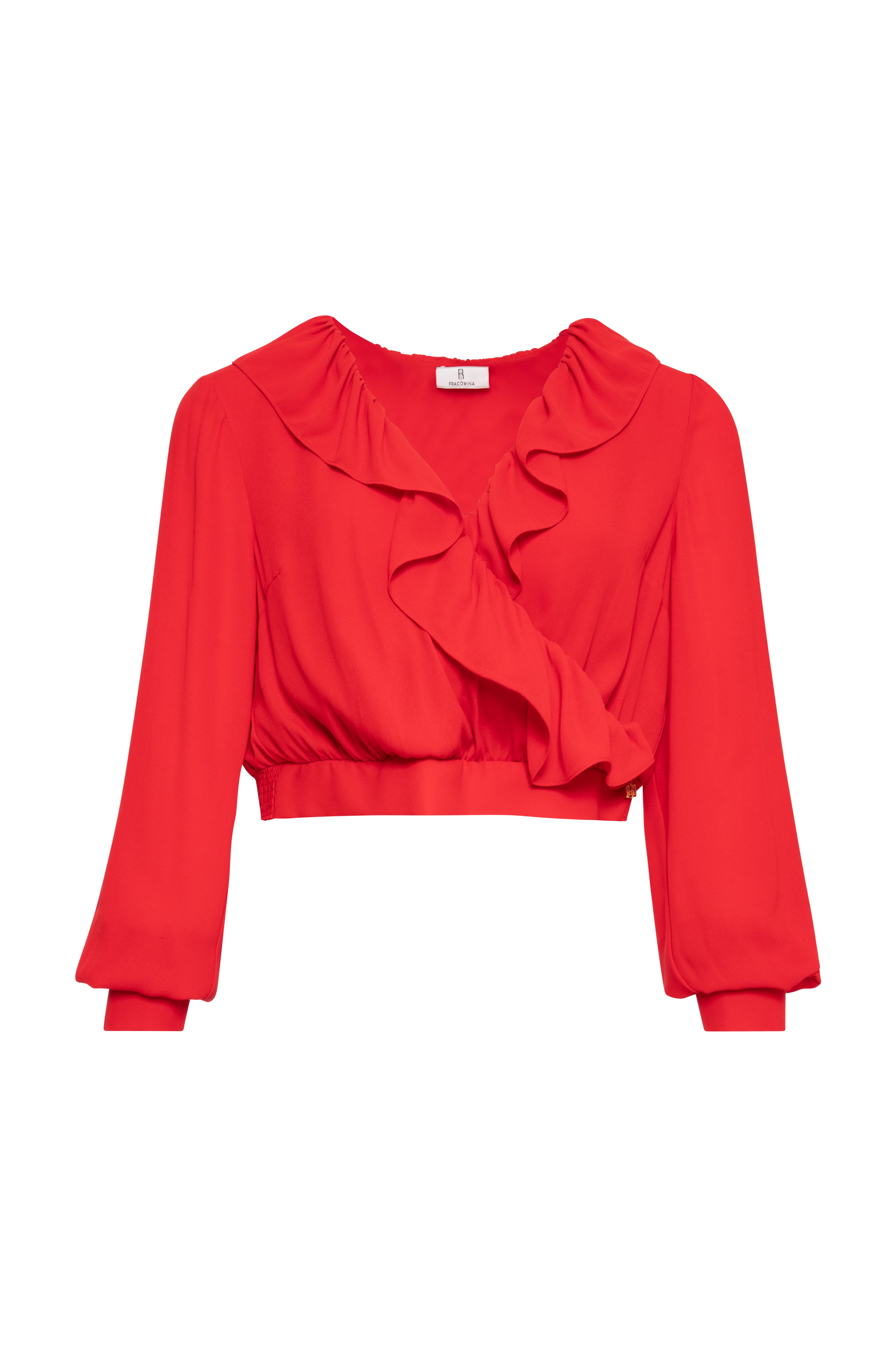 Blouse cropped made in georgette Fracomina FR26WT1007W41201-K38-1