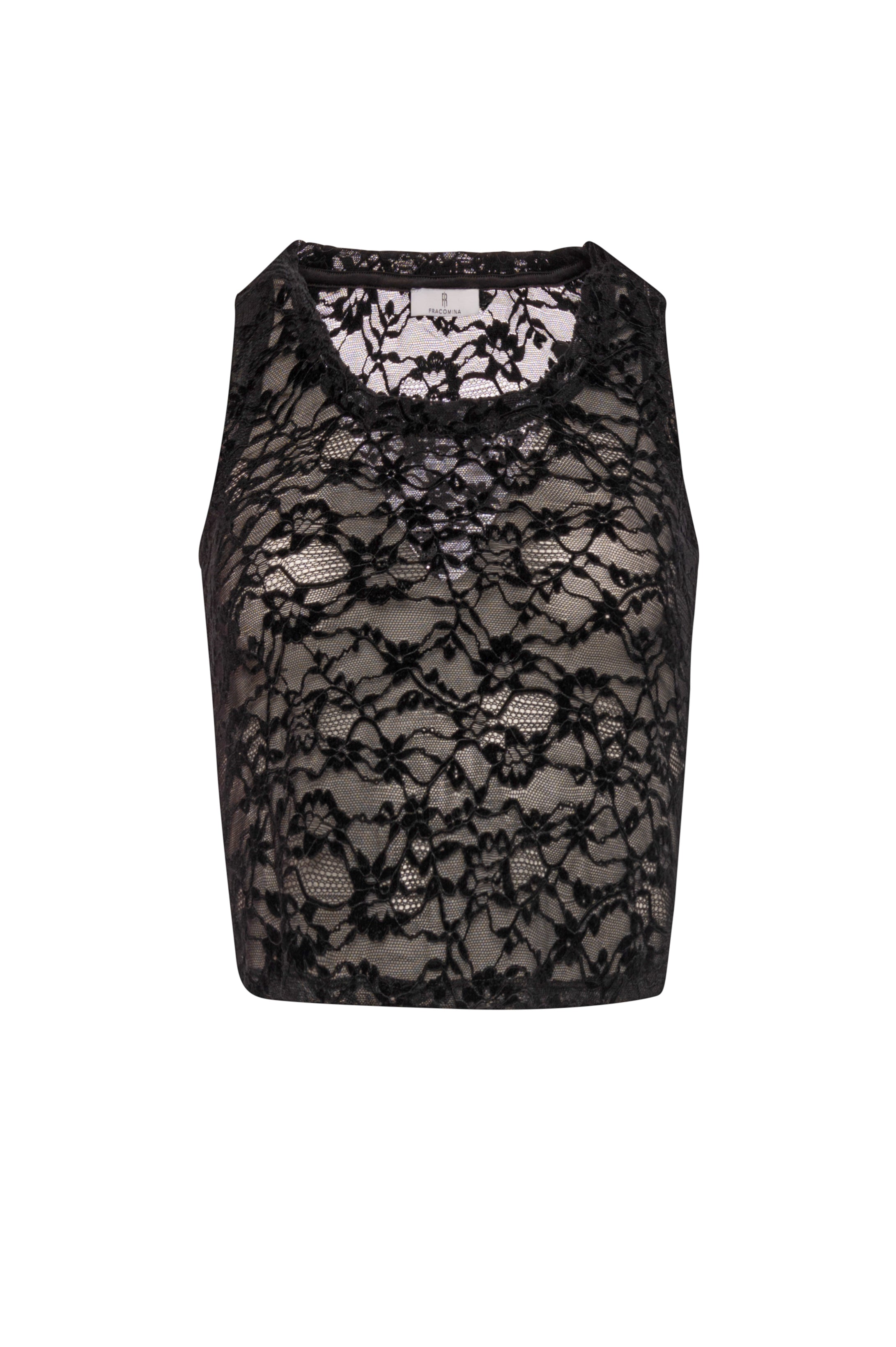 Tank top slim fit made in lace Fracomina FR26WT2019J45601-K01-1