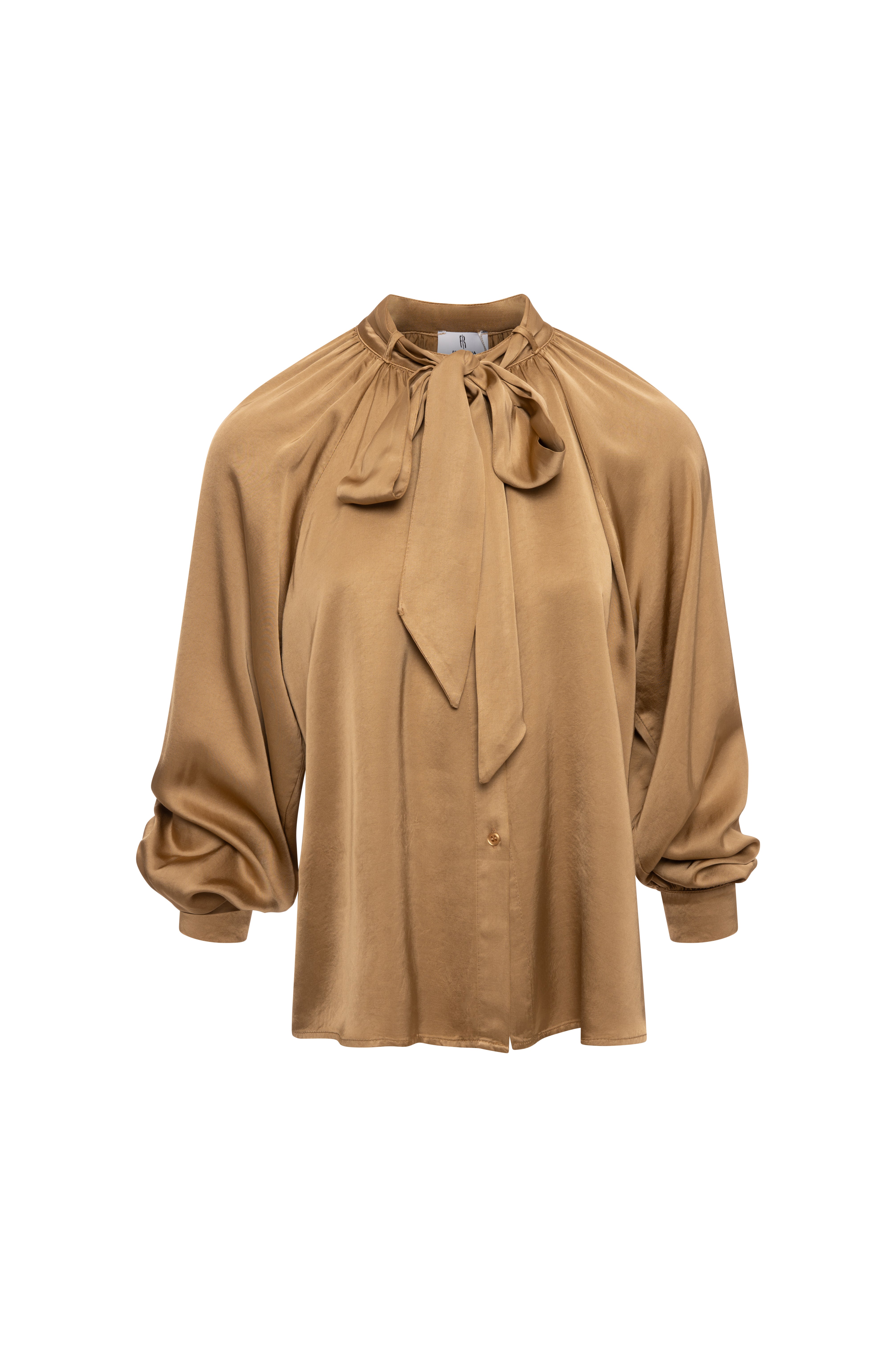 A-shape blouse made in satin Fracomina FR26WT6032W58301-K45-1