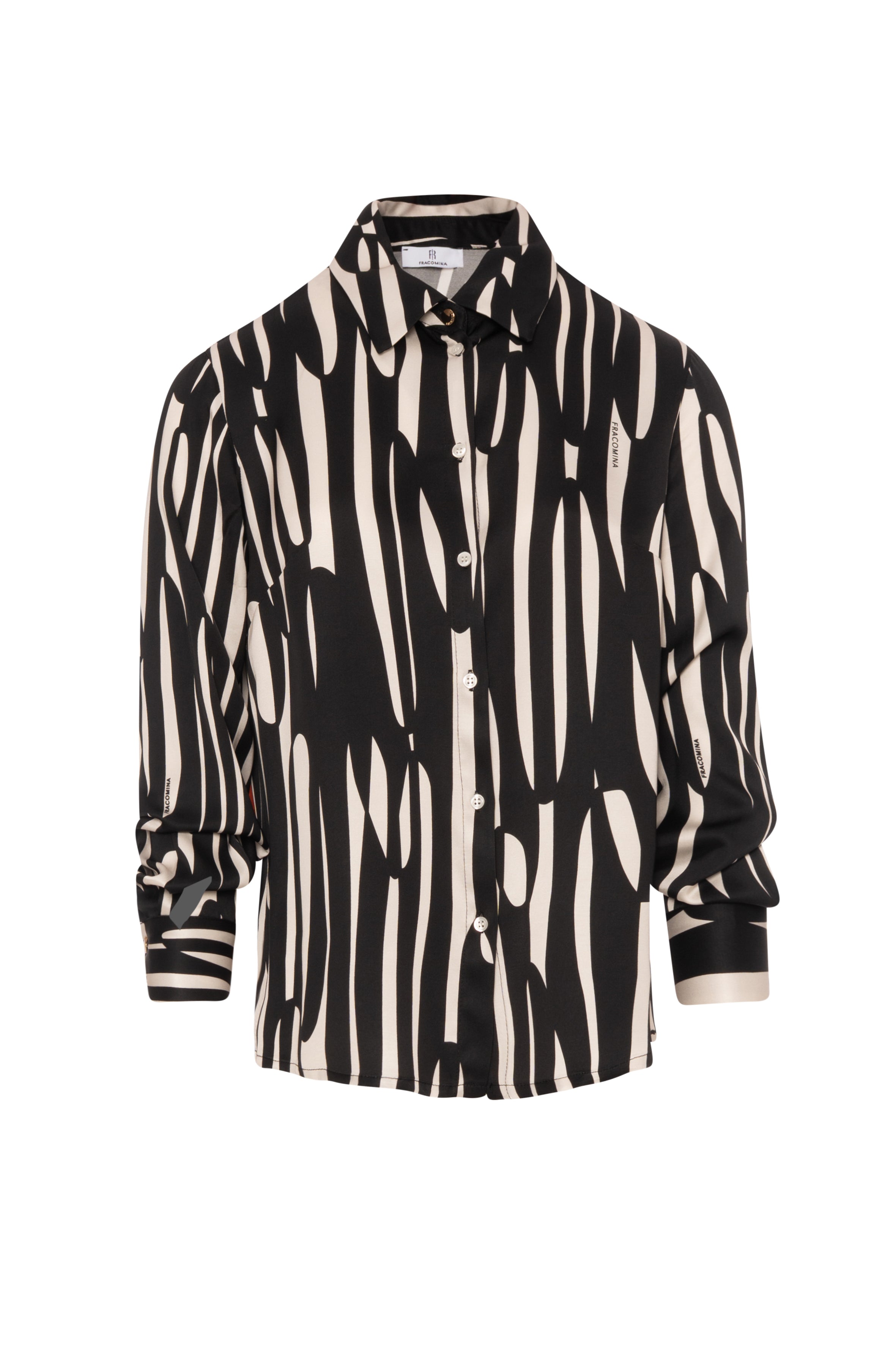 Shirt regular fit made in viscose with conceptual pattern Fracomina FR26WT6033W583J4-K93-1