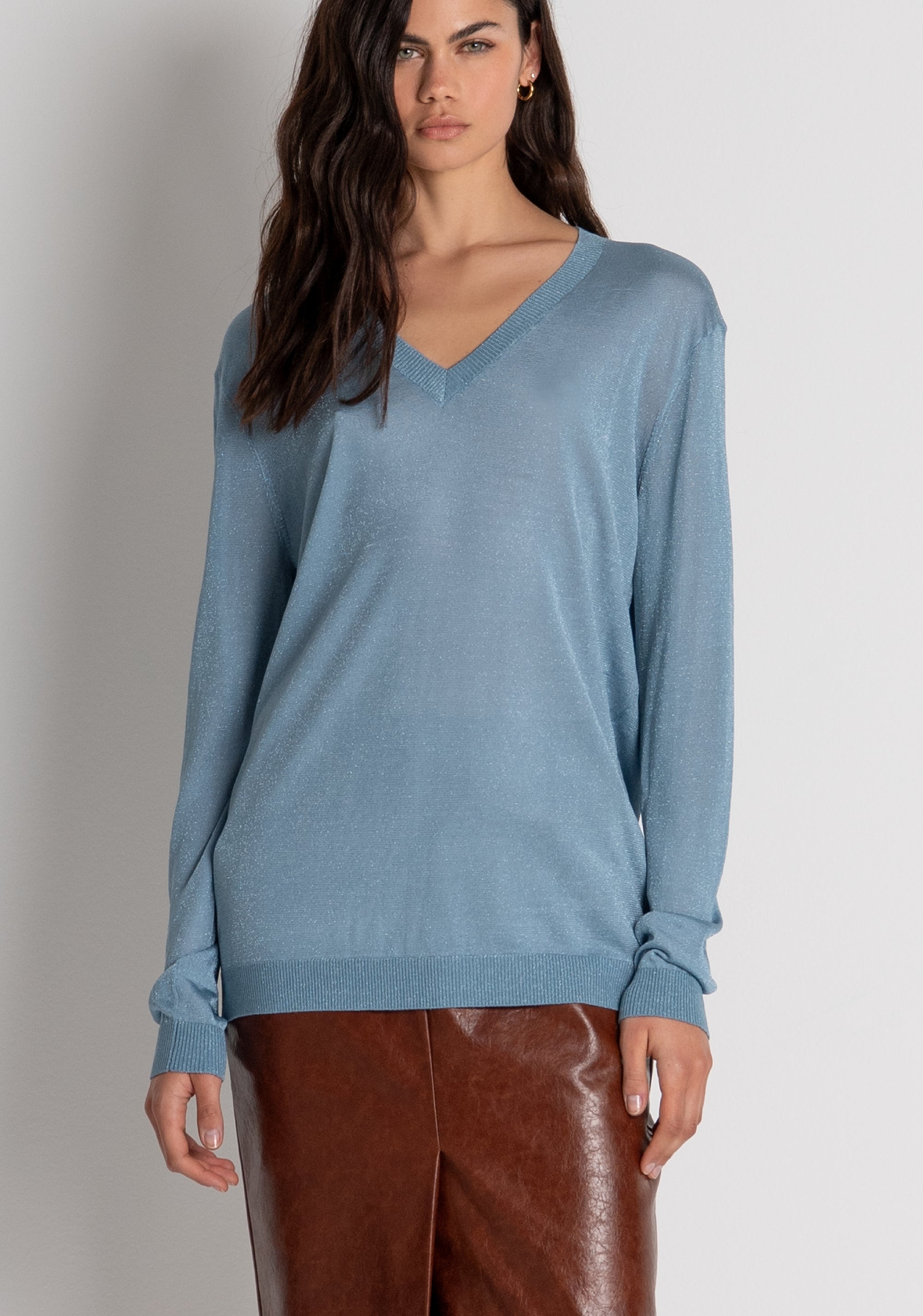 Knitwear regular fit with lurex Fracomina FR26WT7011K490Q7-2