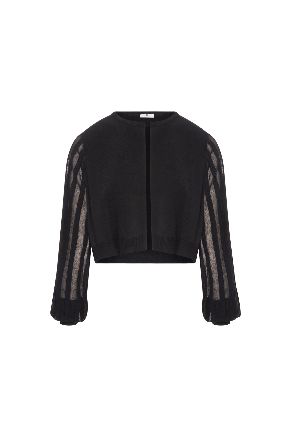 Knitted cardigan regular fit with long sleeves made with plissè effect fabric Fracomina FR26WT8011K416F9-K01-1_b619ce6f-235f-49ec-84e2-7470332a00b5