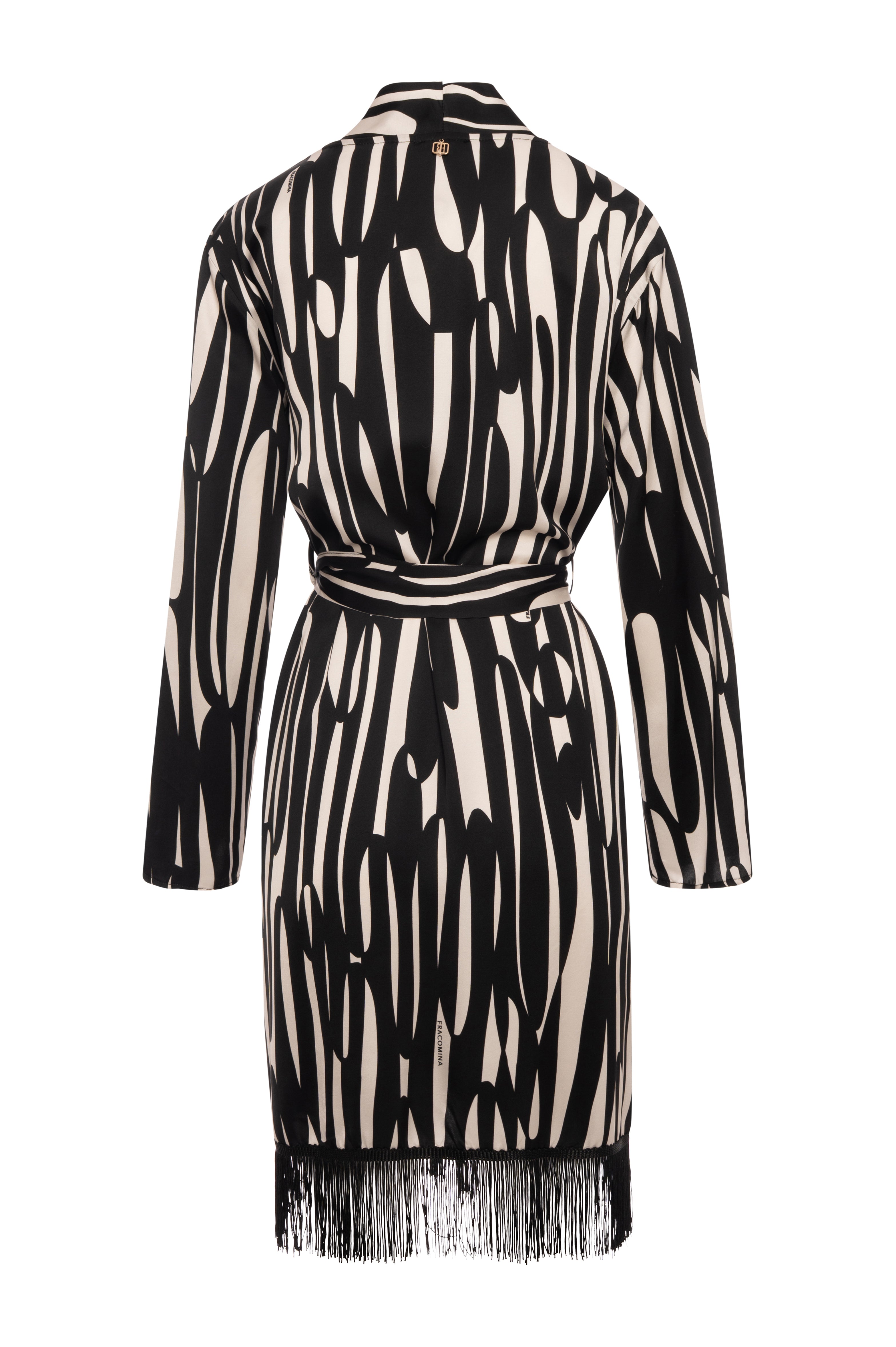 Long kimono regular fit with conceptual pattern Fracomina FR26WT8041W583J4-K93-2