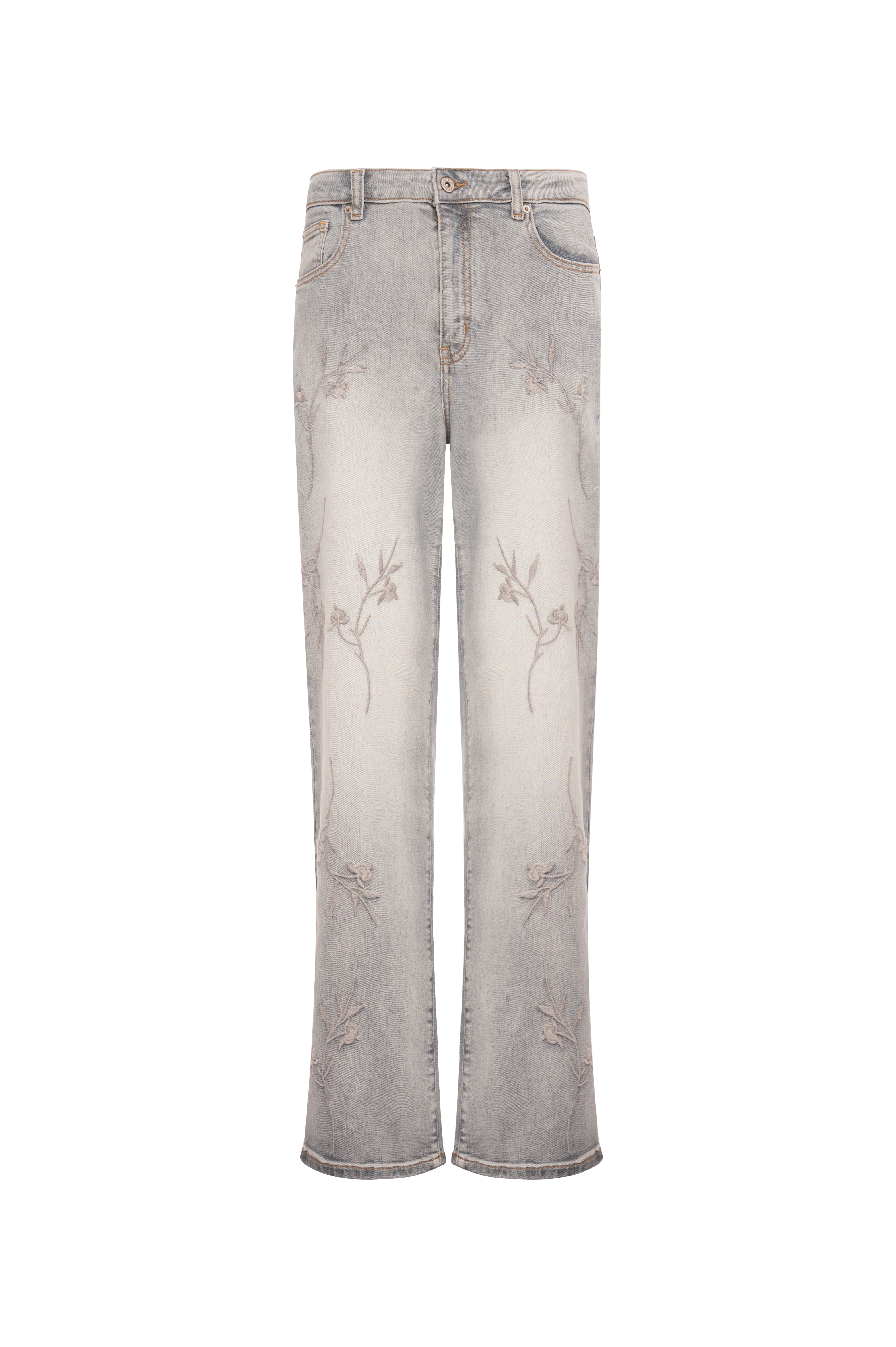 Jeans wide leg made in grey denim with light wash Fracomina FR26WV2019D45093-K22-2