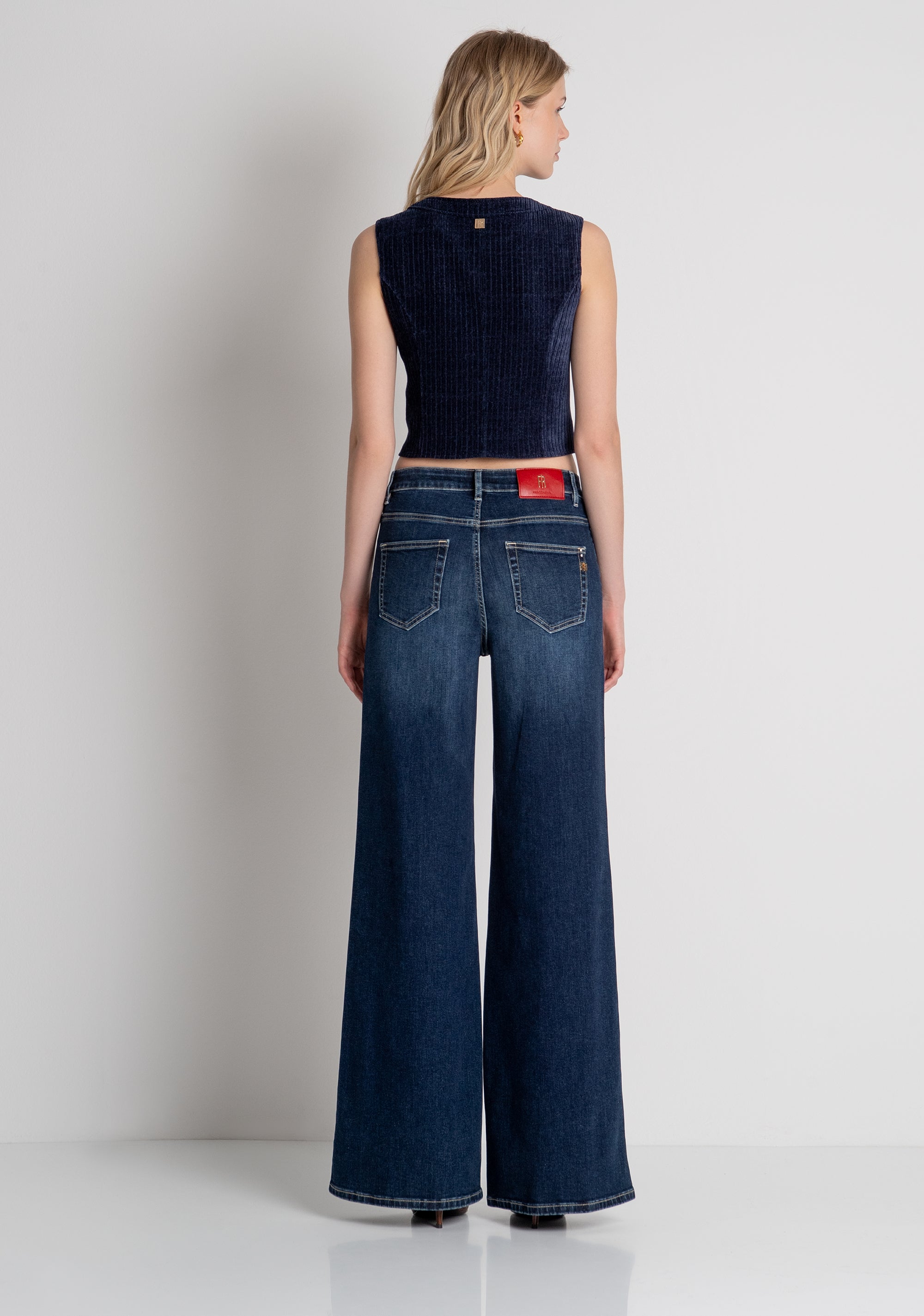 Jeans flare made in denim with middle wash Fracomina FR26WV3015D460G1-117-4
