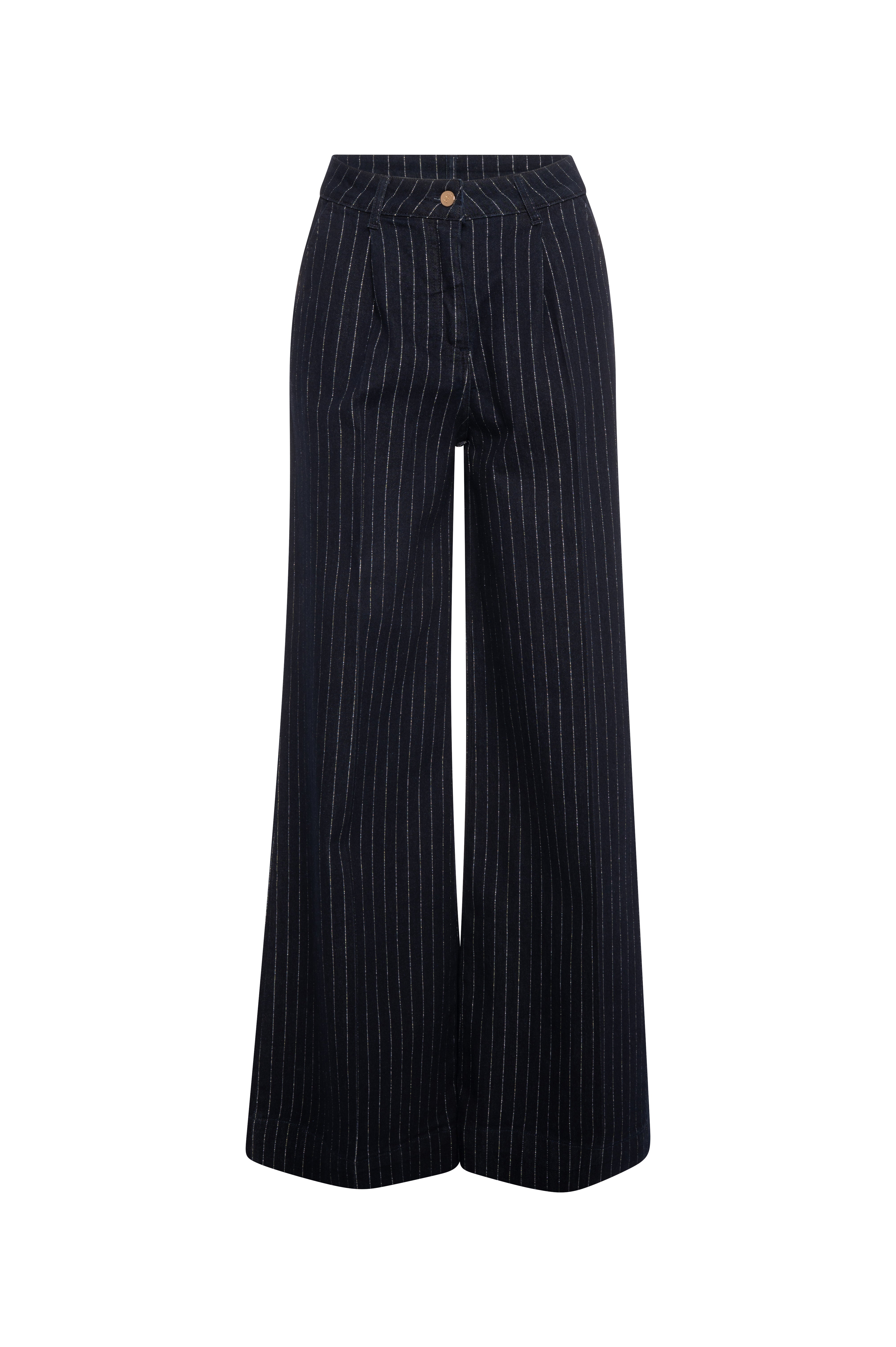 Jeans Chino's style flare made in pinstriped denim with middle wash Fracomina FR26WV3026D407D4-K60-1