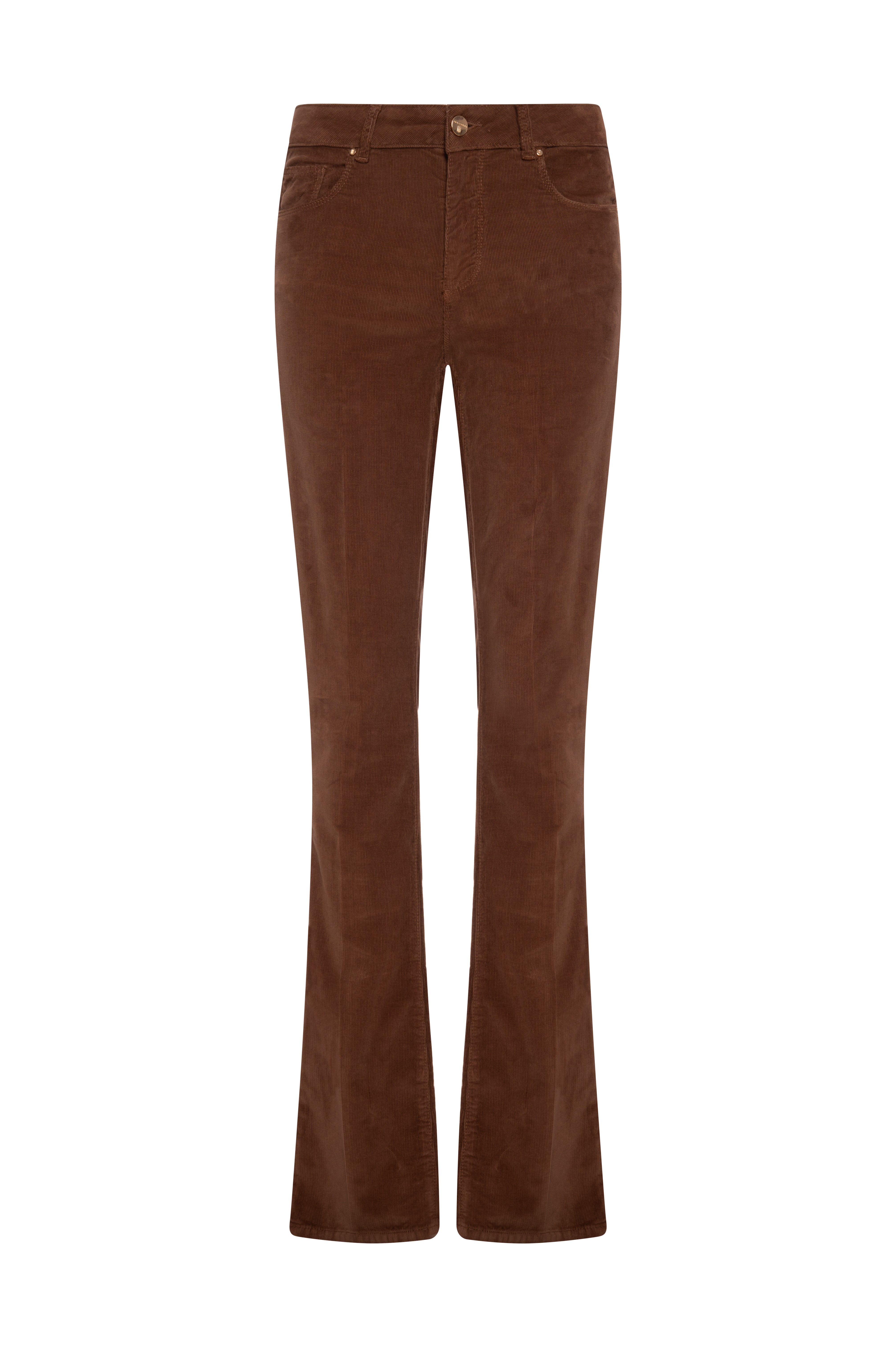 Bootcut pant made in needlecord velvet Fracomina FR26WV8020W56901-KG3-2