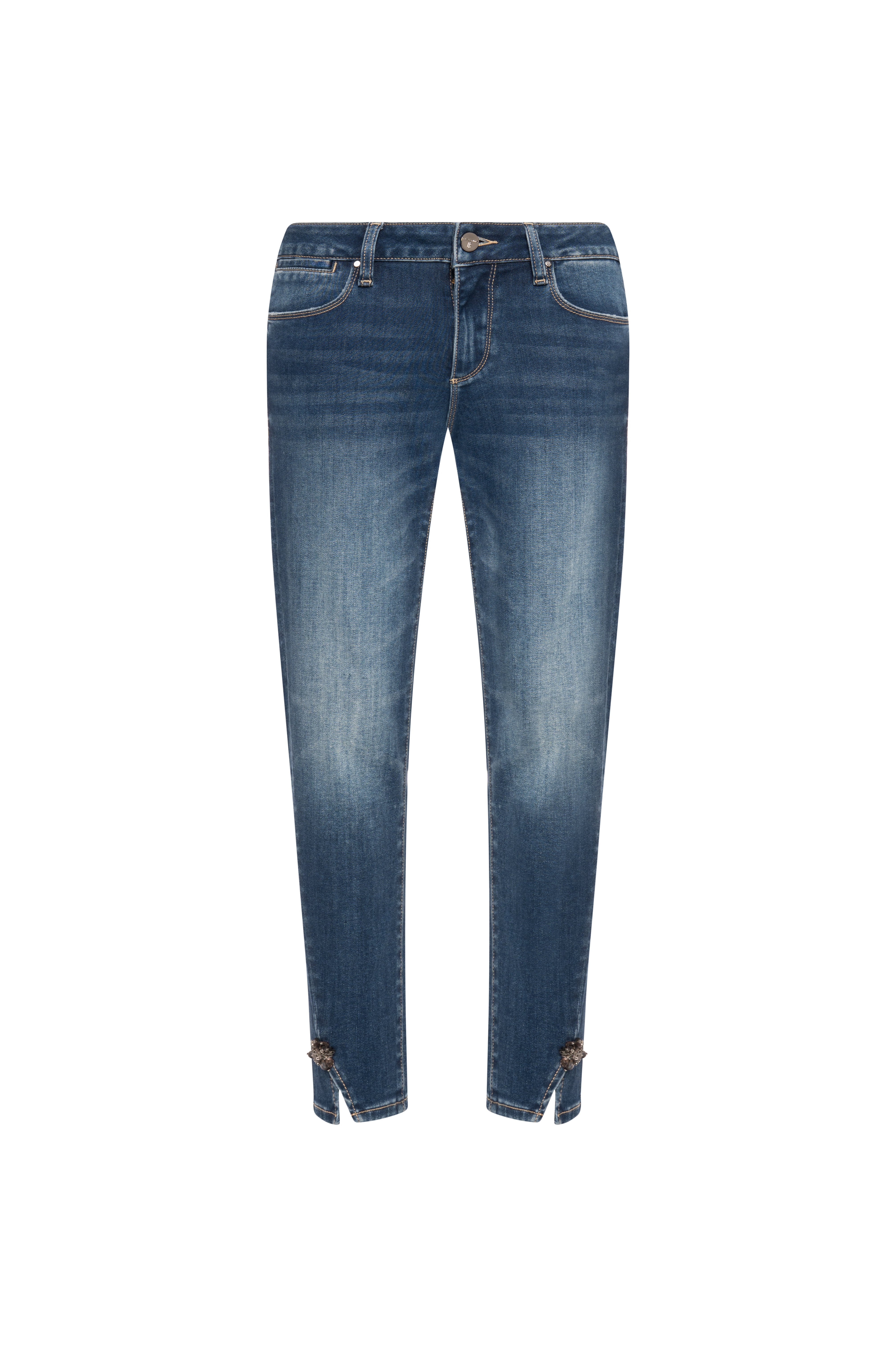 Jeans slim fit made in denim with push-up effect and middle wash Fracomina FR26WV9002D46402-KG1-2_49b5b1f2-5a5f-4a4b-b3a5-b190096052a3