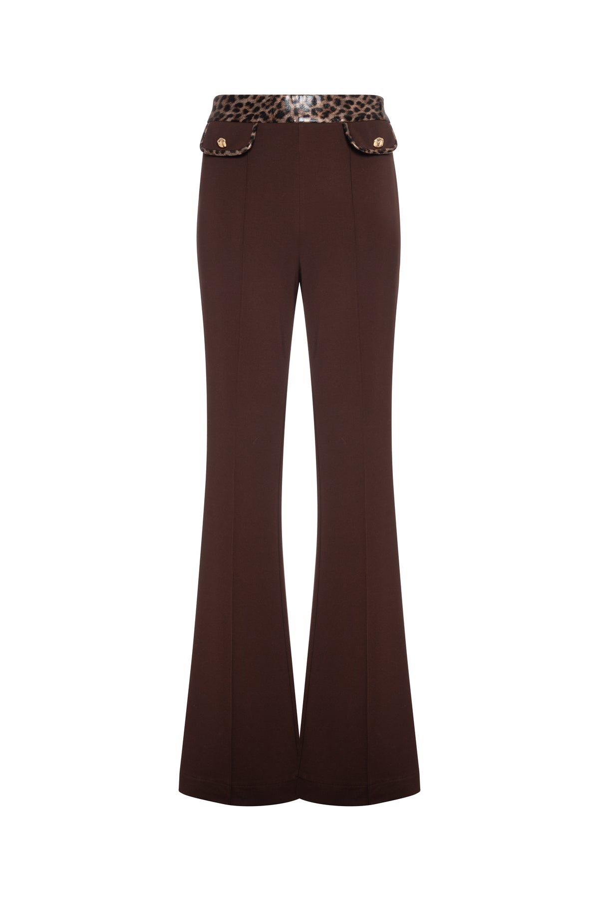 Bootcut pant with animalier details Fracomina FR26WVA007W68601-K06-1