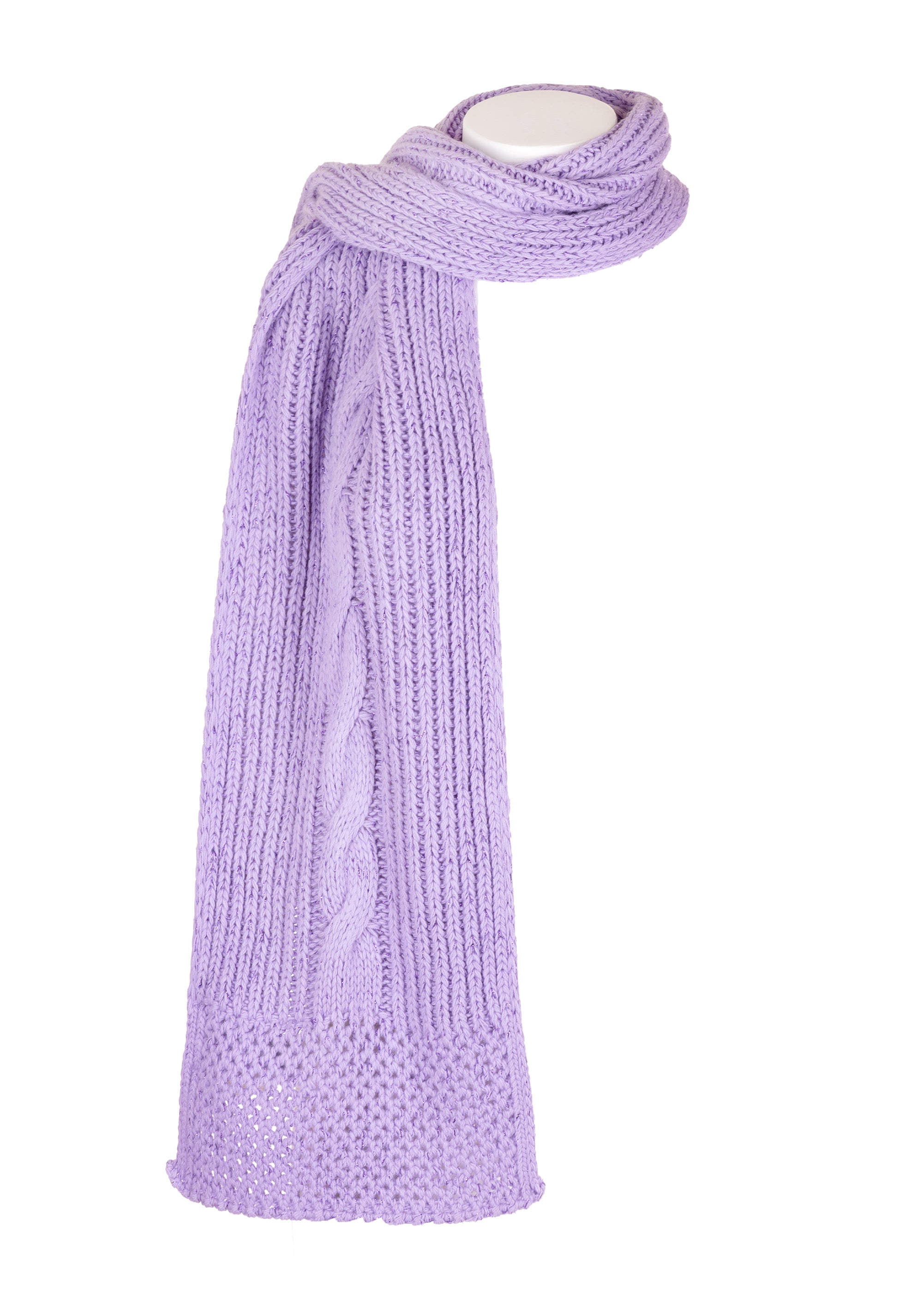 Knitted scarf regular size with lurex Fracomina FS23WA2003K441Q7-185-1