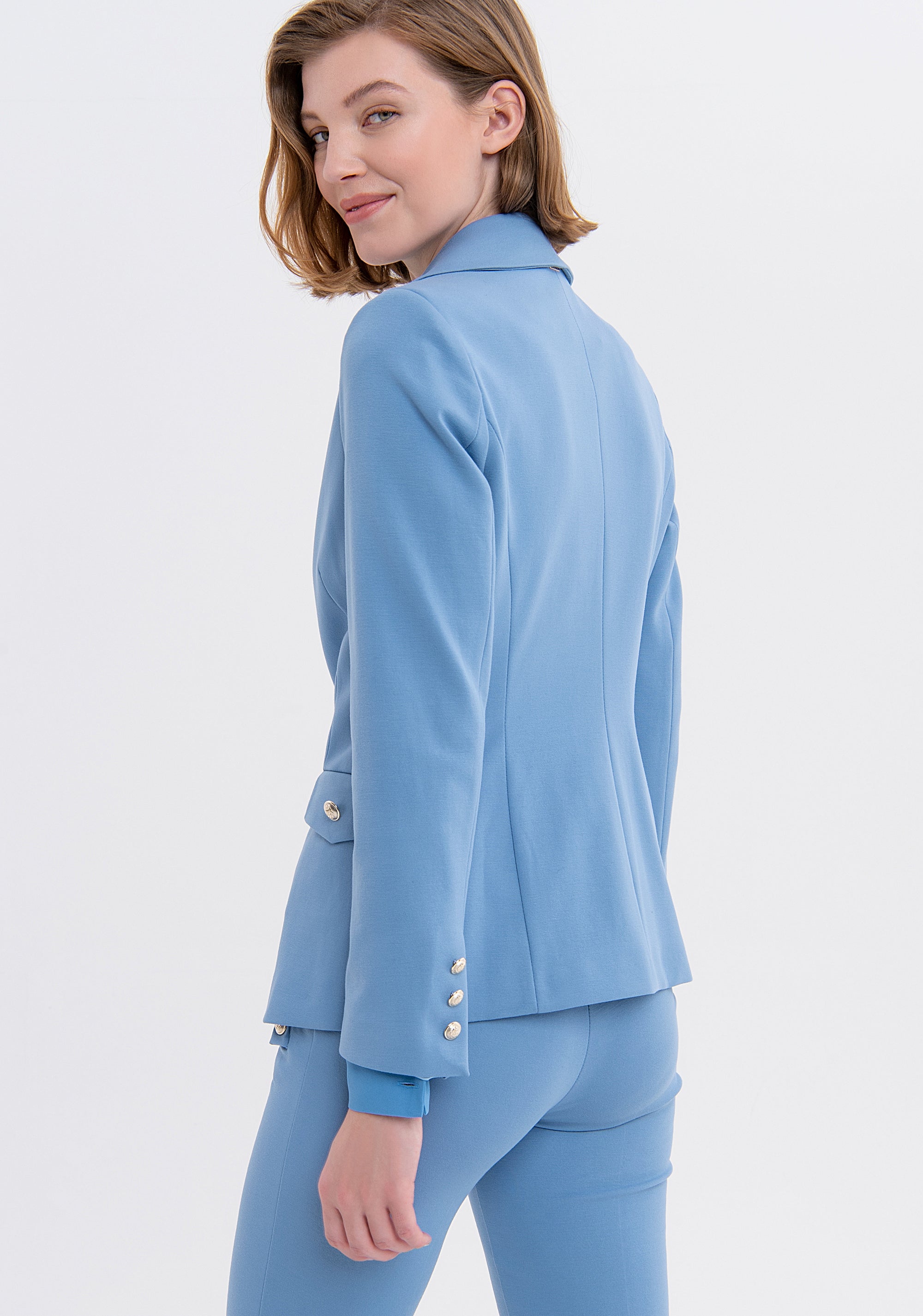 Blazer jacket regular fit single breasted made in technical fabric Fracomina FS23WJ2006W66001-252-3
