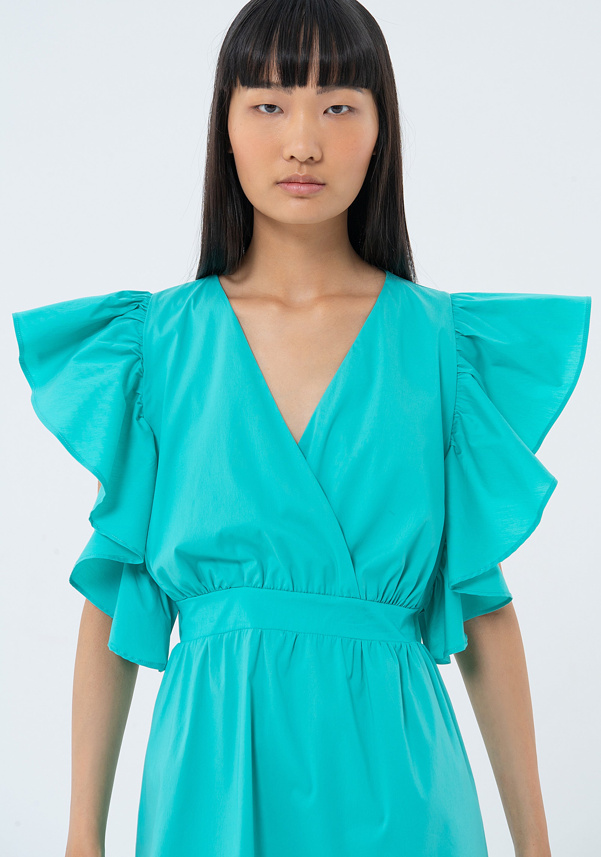 Mini dress regular fit made in popeline Fracomina FS24SD1003W52001-268-2