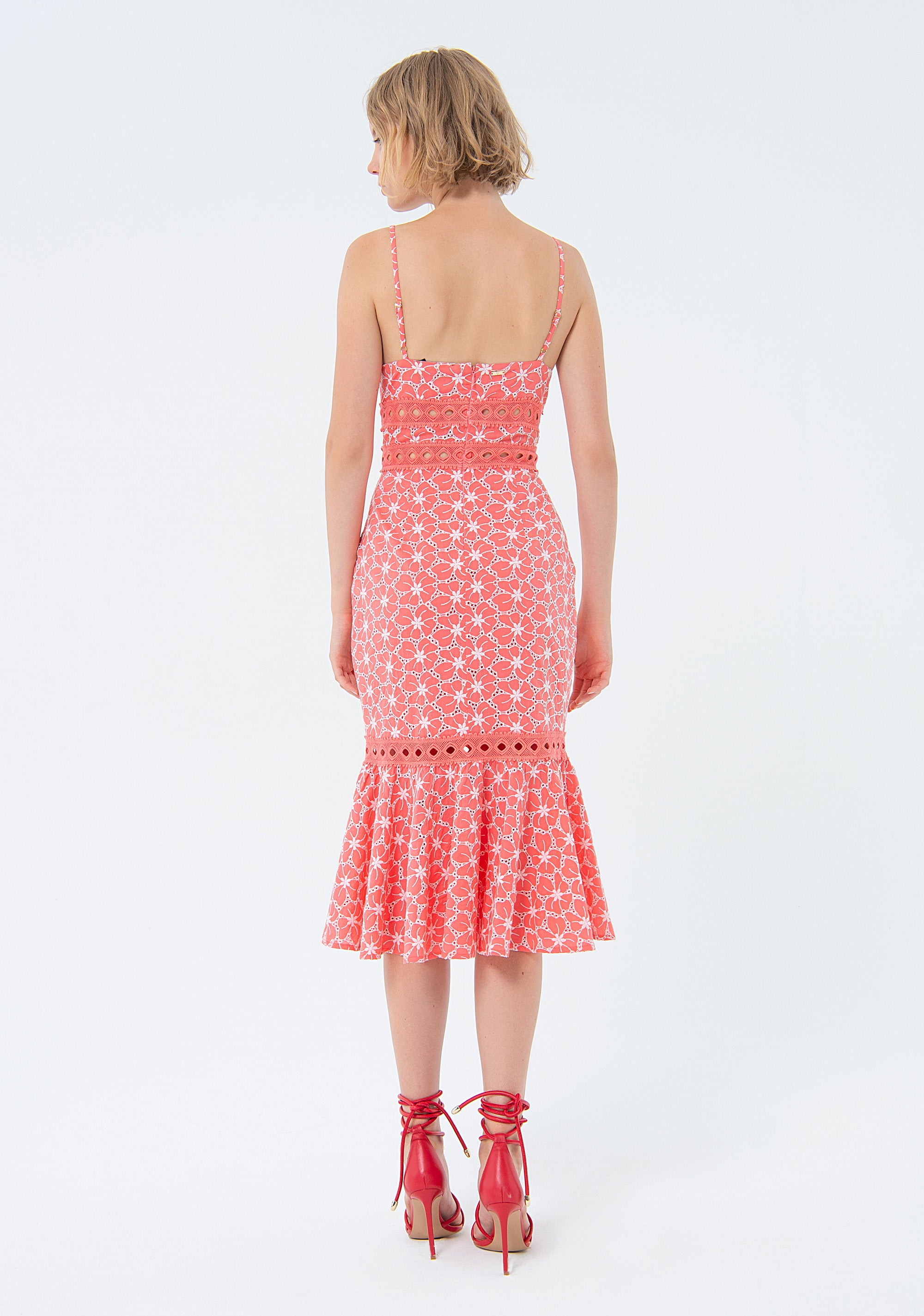 Sleeveless dress middle length with flowery pattern Fracomina FS24SD2003W40401-107-4_217c561f-417d-454d-8e37-88bd006cbbc8