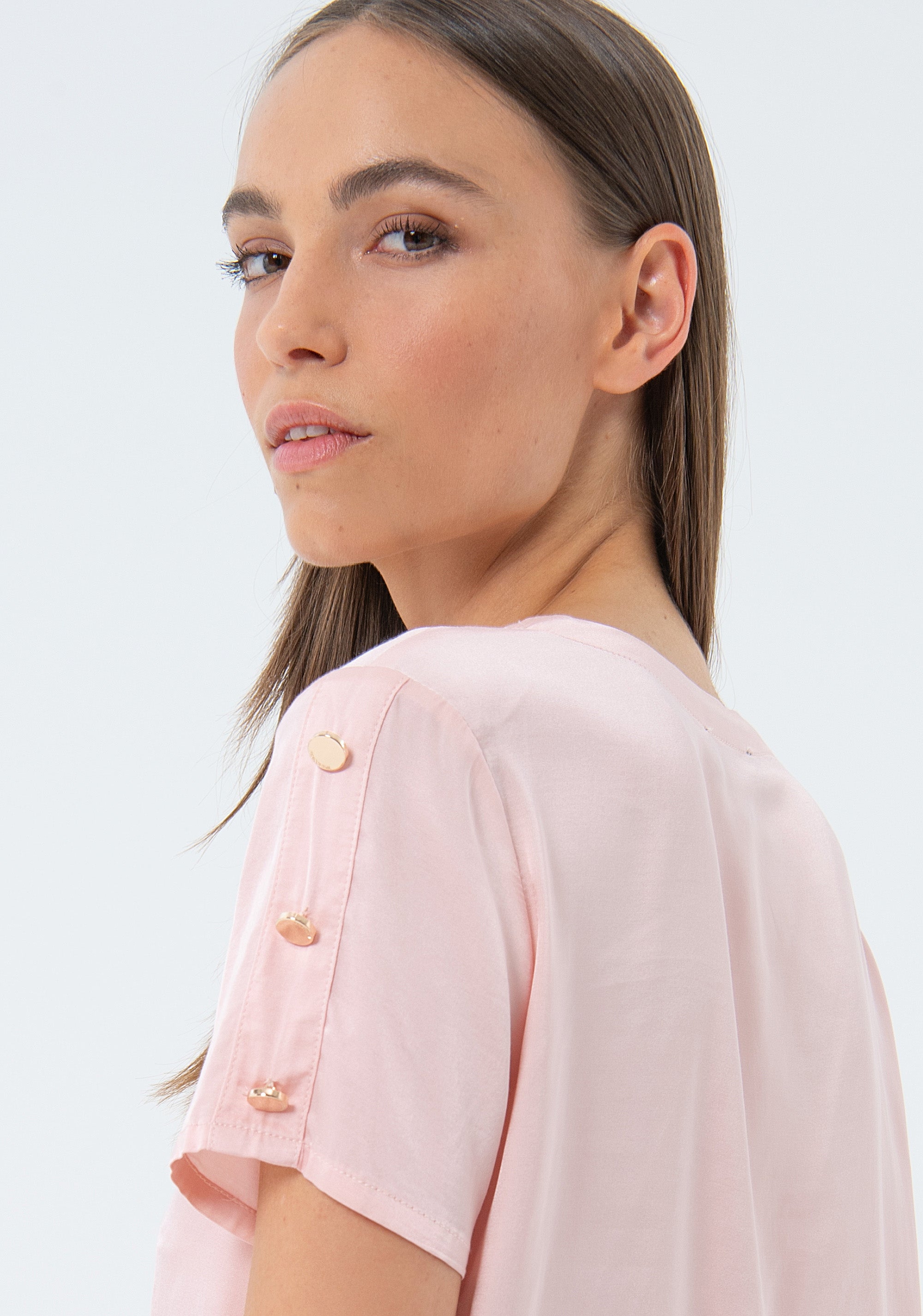 Blouse regular fit with round neck Fracomina FS24ST1006W71301-183-2