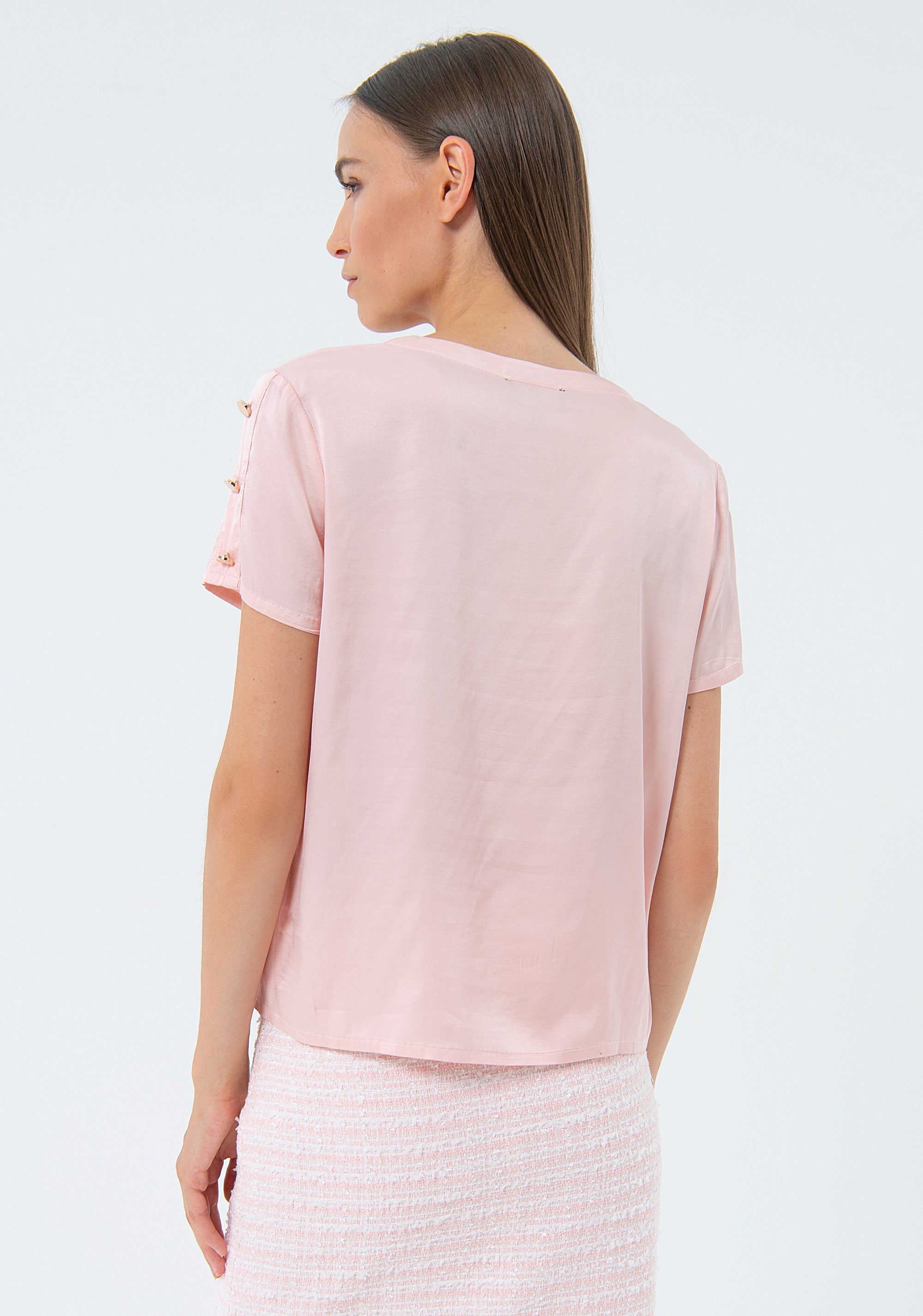 Blouse regular fit with round neck Fracomina FS24ST1006W71301-183-3