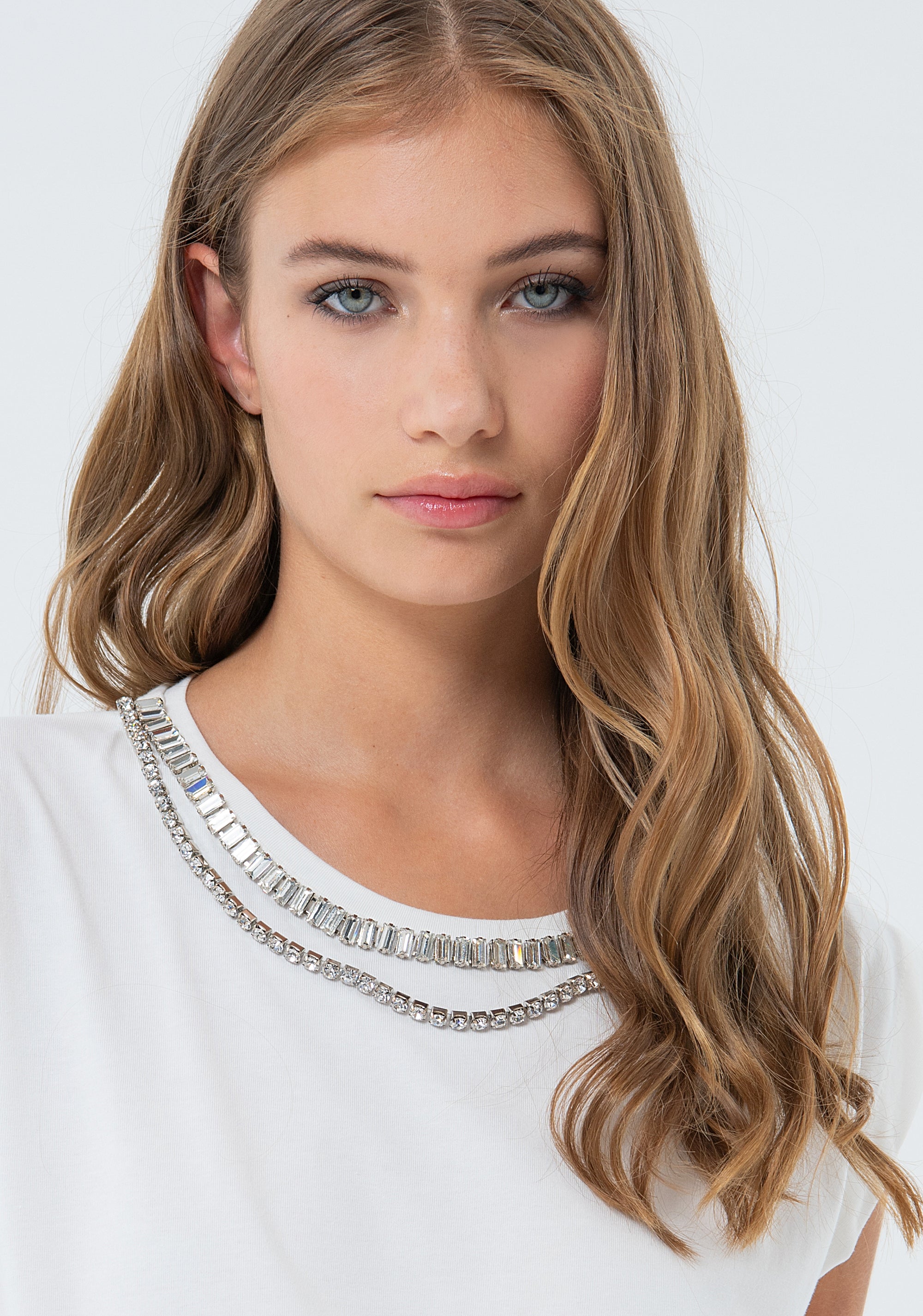 Sleeveless t-shirt made in jersey Fracomina FS24ST3009J40108-278-3