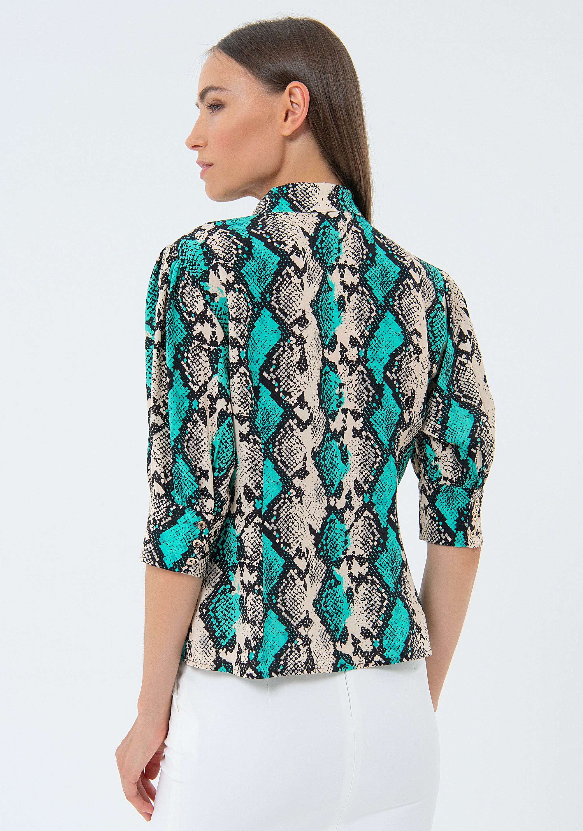 Shirt regular fit with animalier pattern Fracomina FS24ST6005W620N4-S58-4