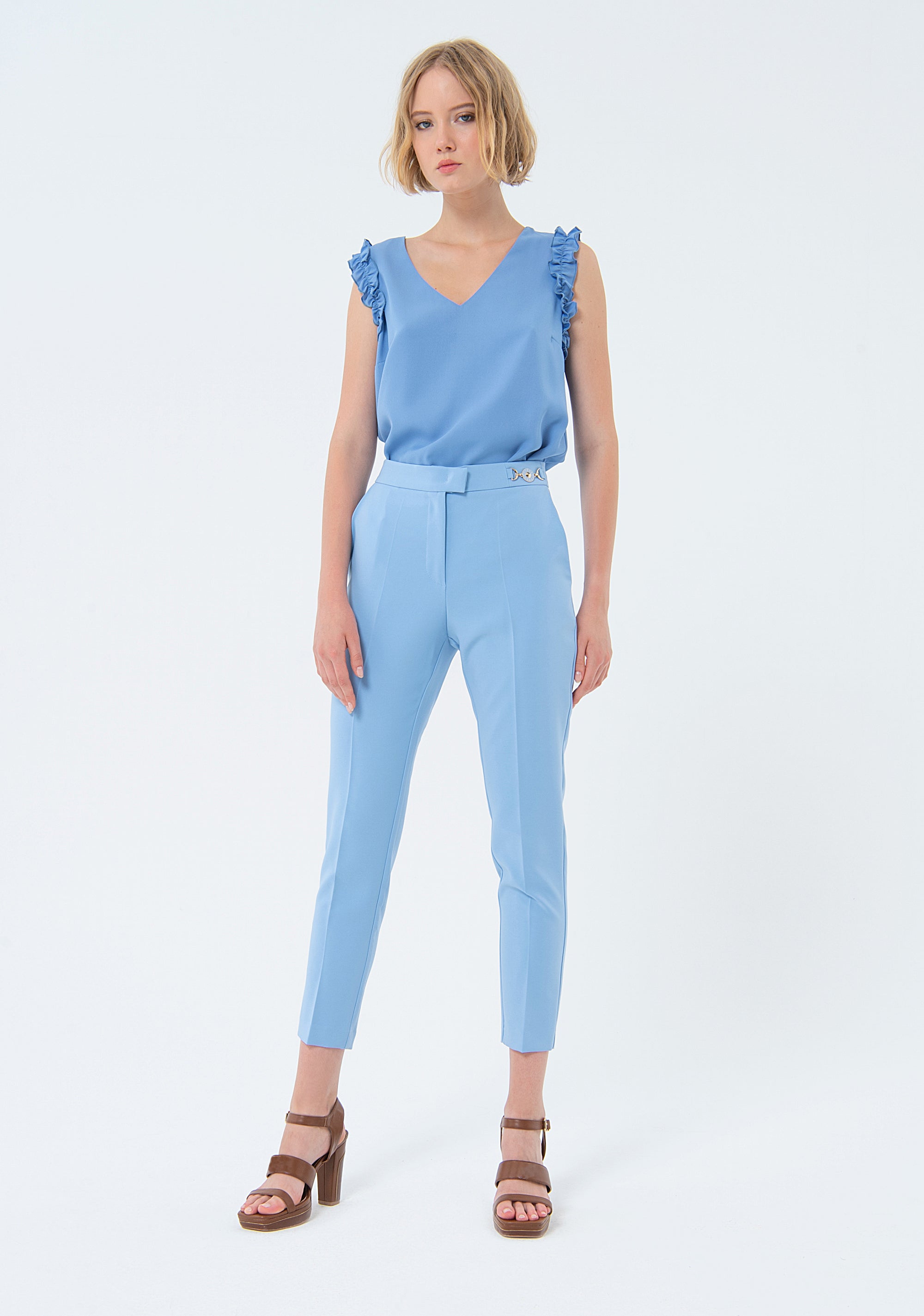 Chino pant regular fit made in technical fabric Fracomina FS24SV2001W42901-252-1_88ad0405-bd74-4c18-b053-1c0dbebc2758